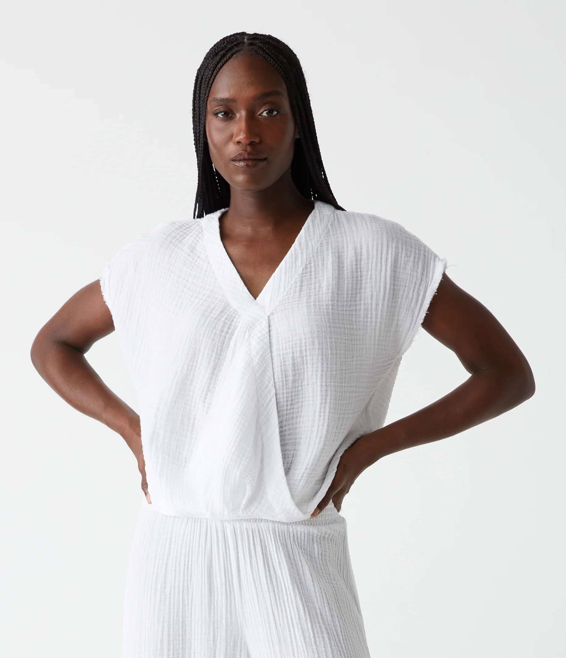 Evie Gauze Surplice Top - Image 9