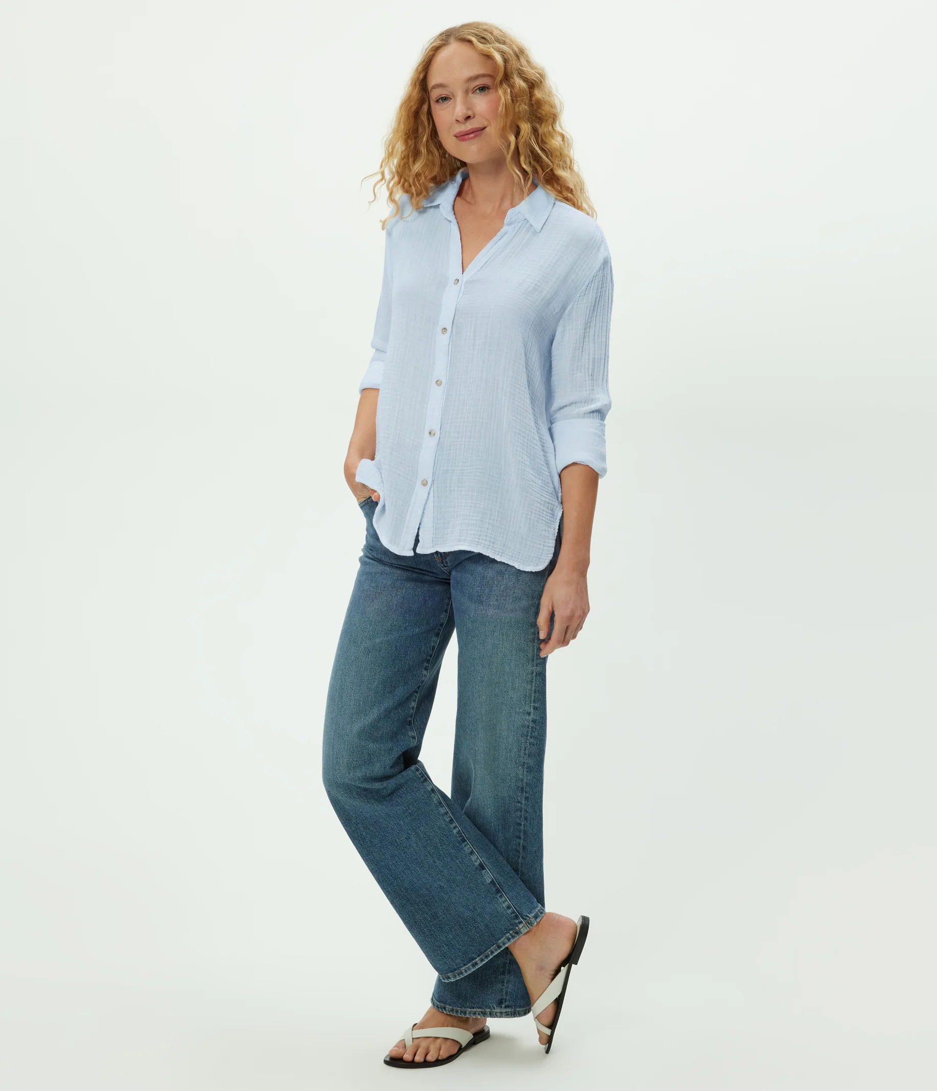 Leo Gauze Button Down Shirt - Image 102