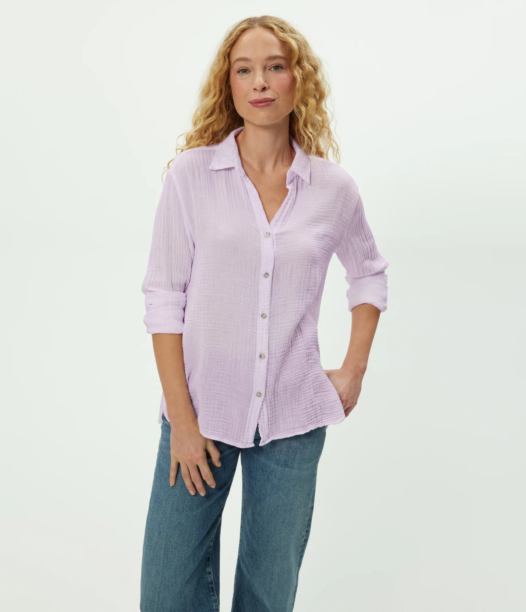 Leo Gauze Button Down Shirt - Image 104