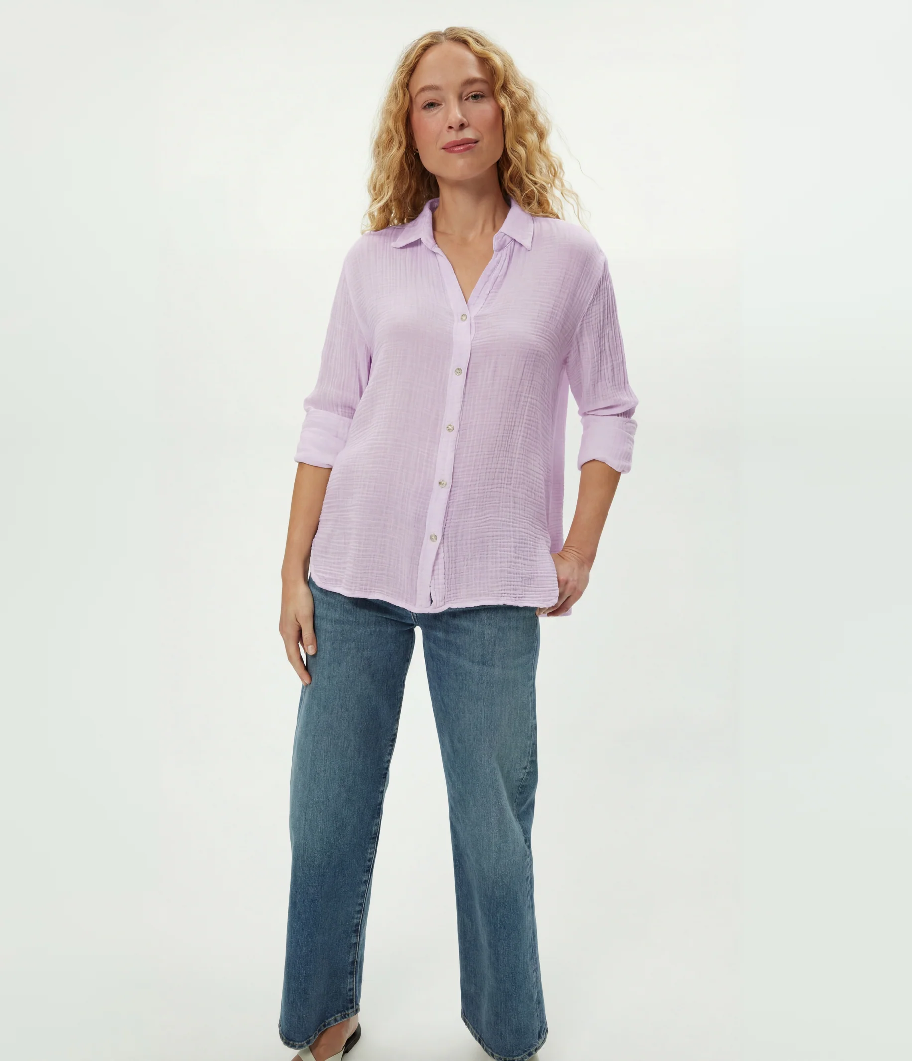 Leo Gauze Button Down Shirt - Image 105