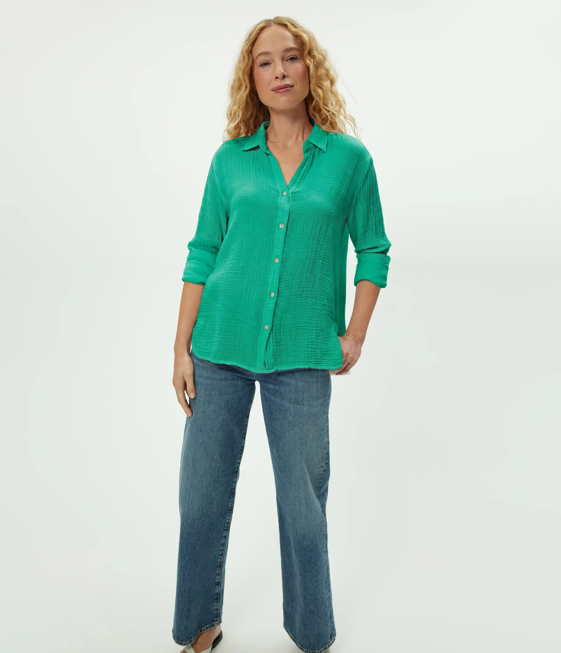 Leo Gauze Button Down Shirt - Image 109