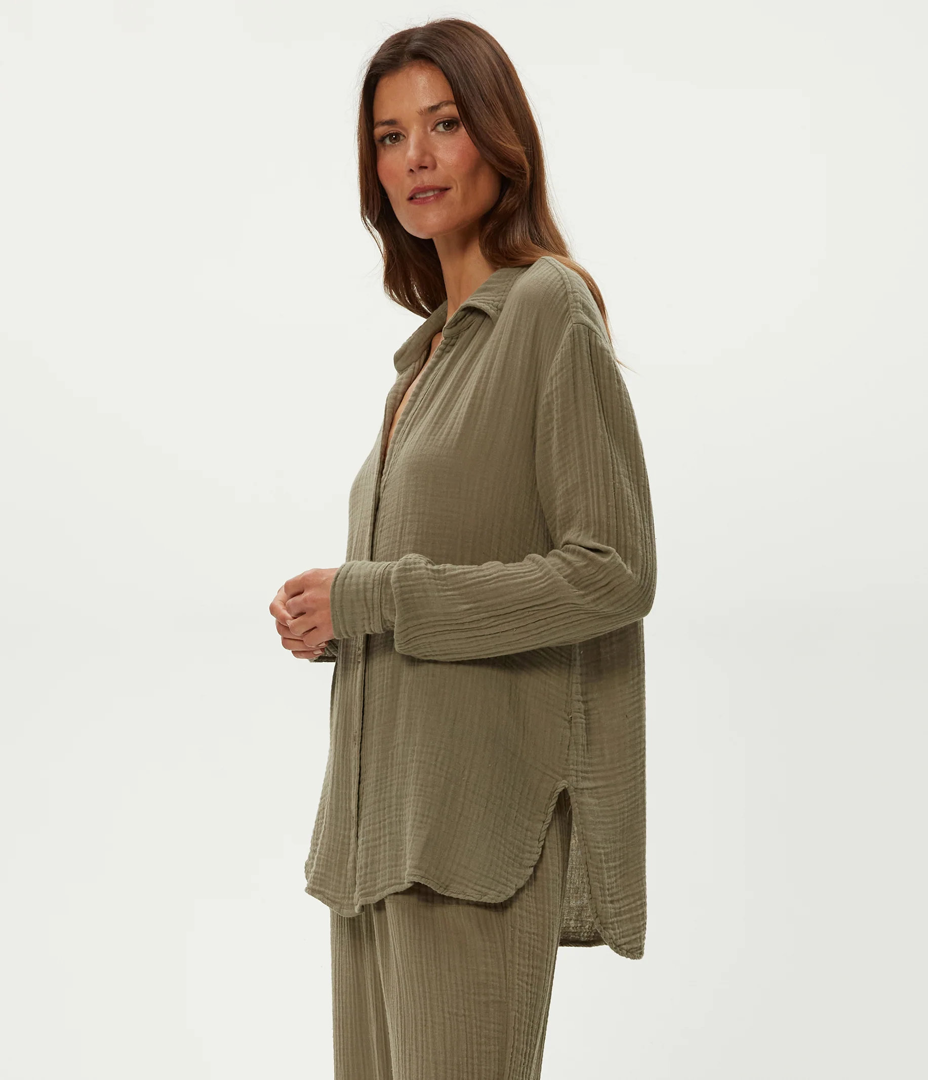 Leo Gauze Button Down Shirt - Image 11