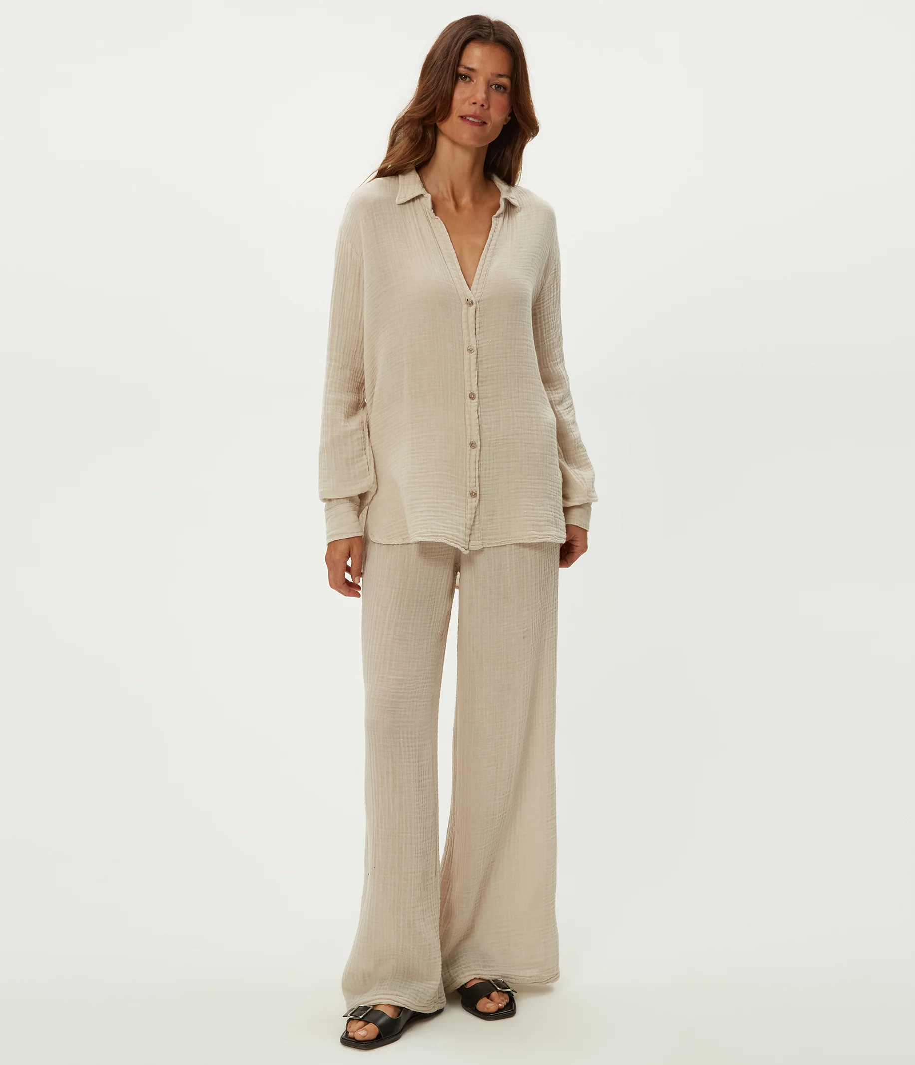 Leo Gauze Button Down Shirt - Image 14