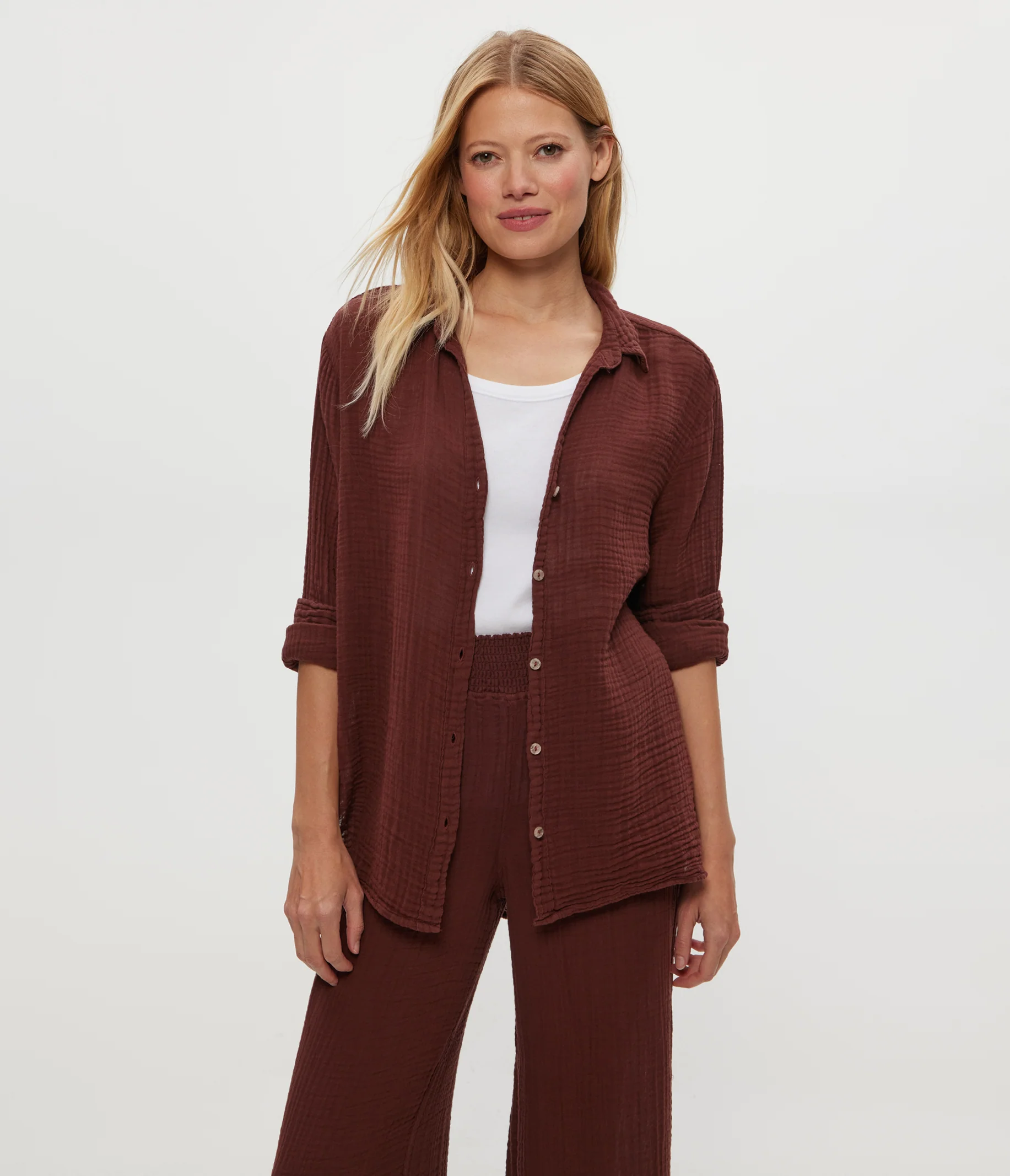 Leo Gauze Button Down Shirt - Image 17