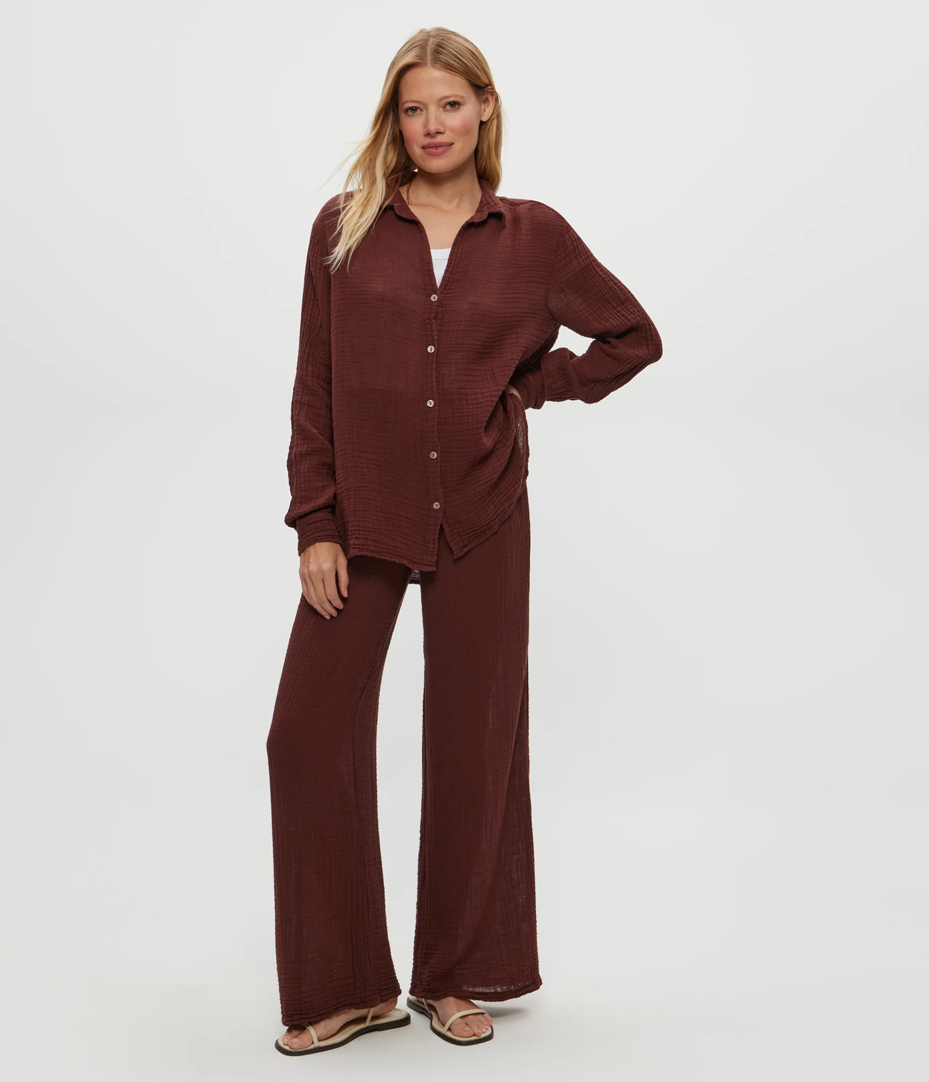 Leo Gauze Button Down Shirt - Image 19