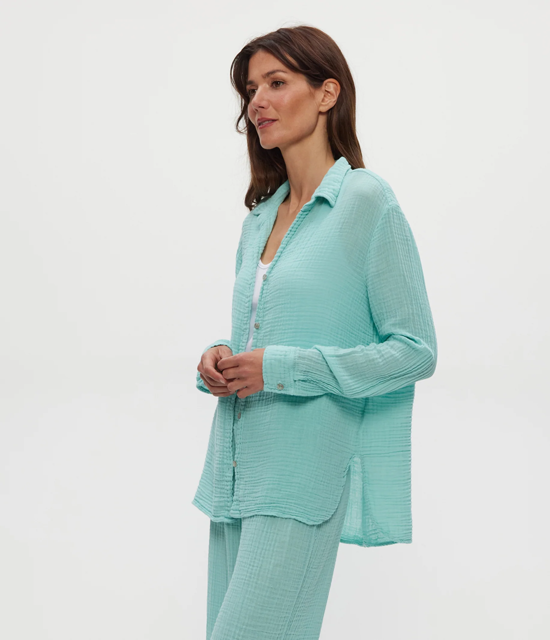 Leo Gauze Button Down Shirt - Image 23