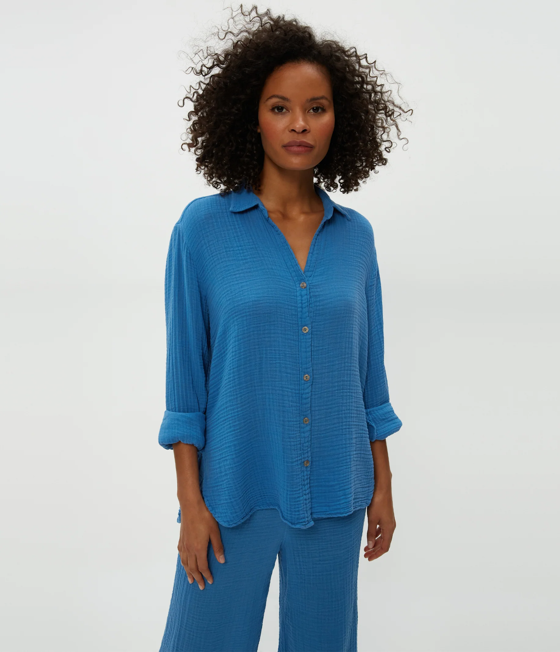 Leo Gauze Button Down Shirt - Image 26