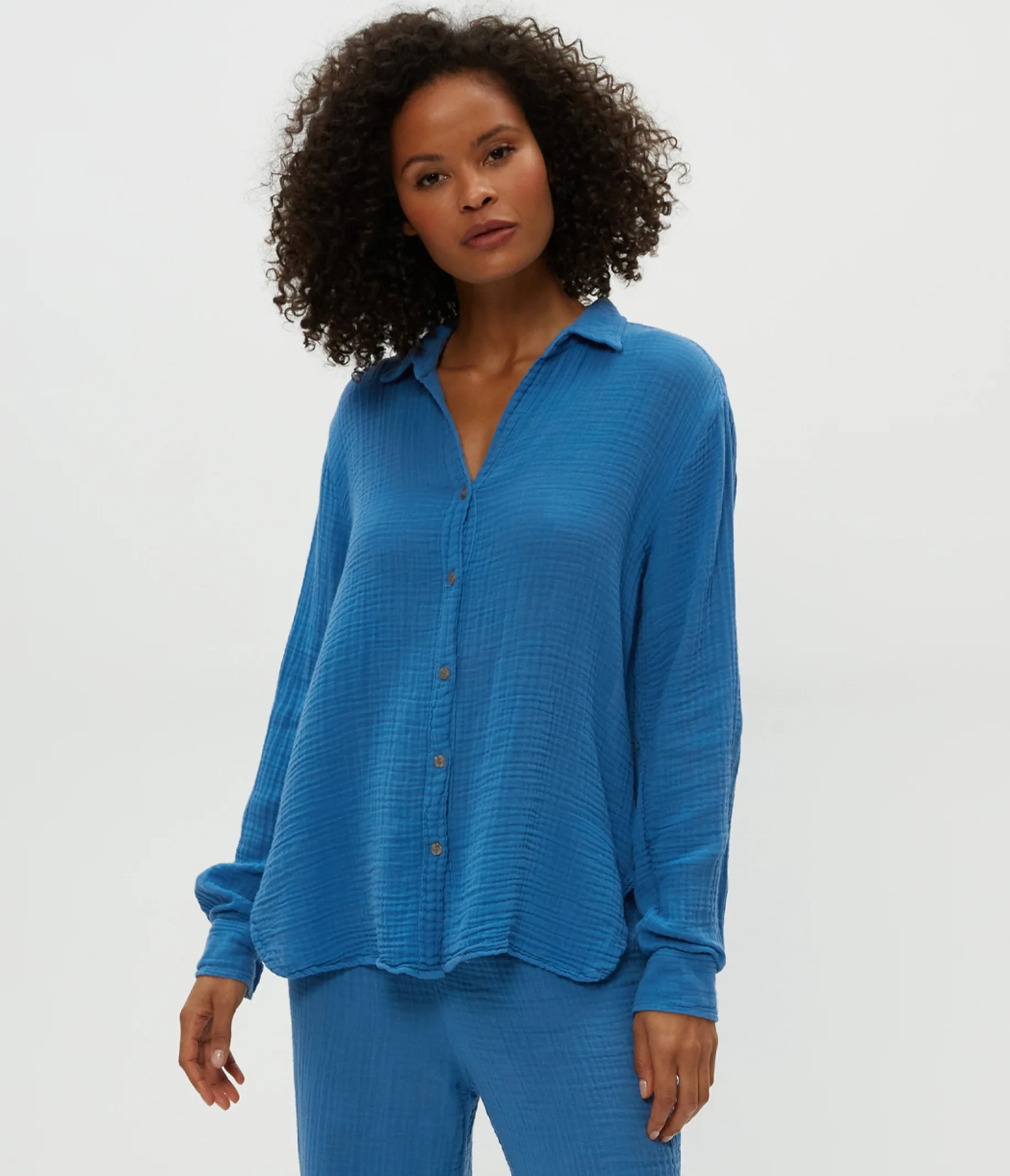 Leo Gauze Button Down Shirt - Image 27