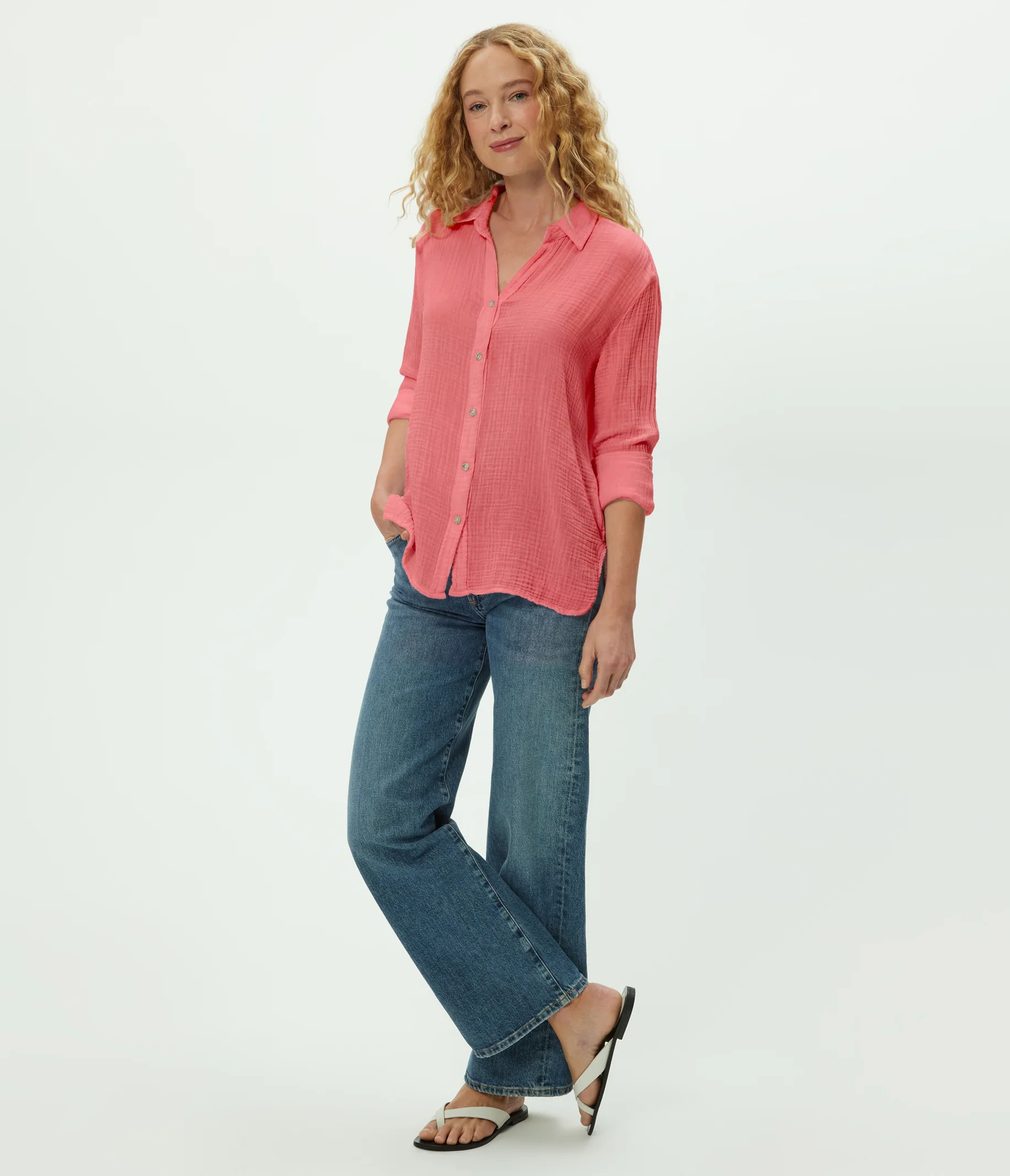 Leo Gauze Button Down Shirt - Image 3