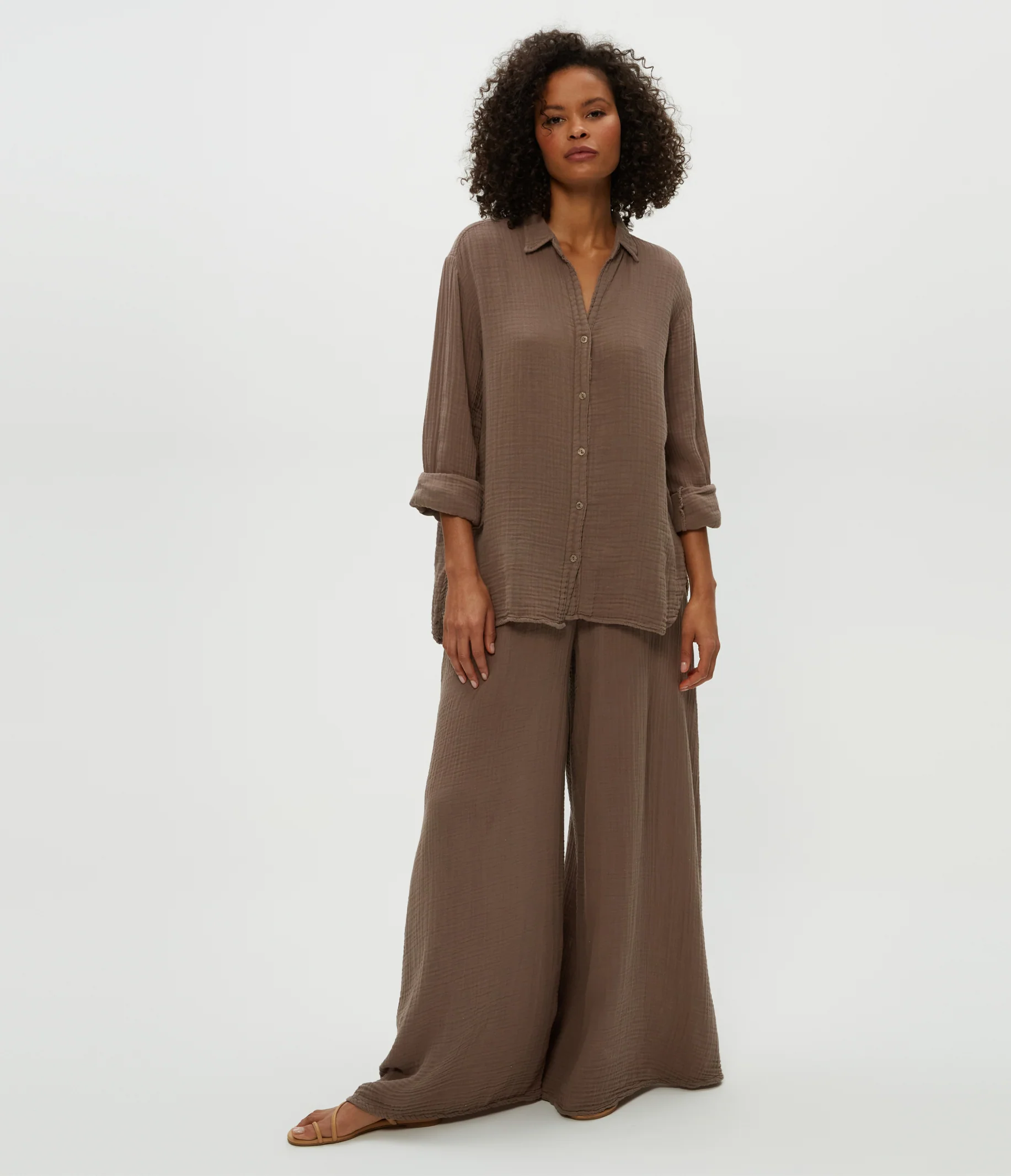 Leo Gauze Button Down Shirt - Image 39