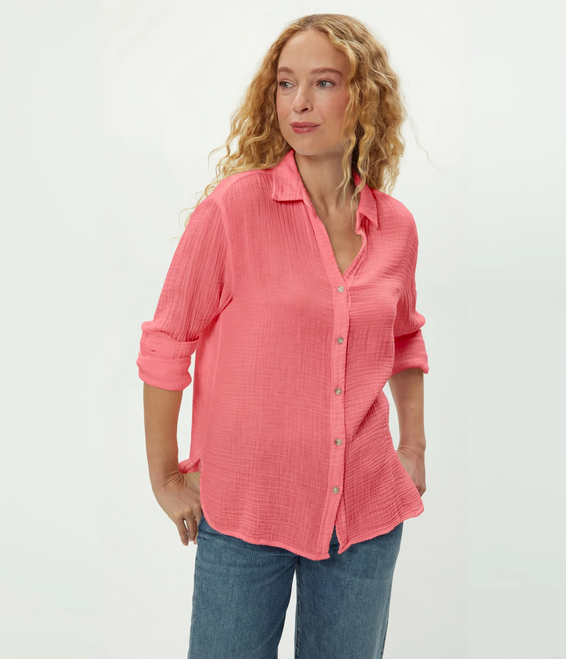Leo Gauze Button Down Shirt - Image 4