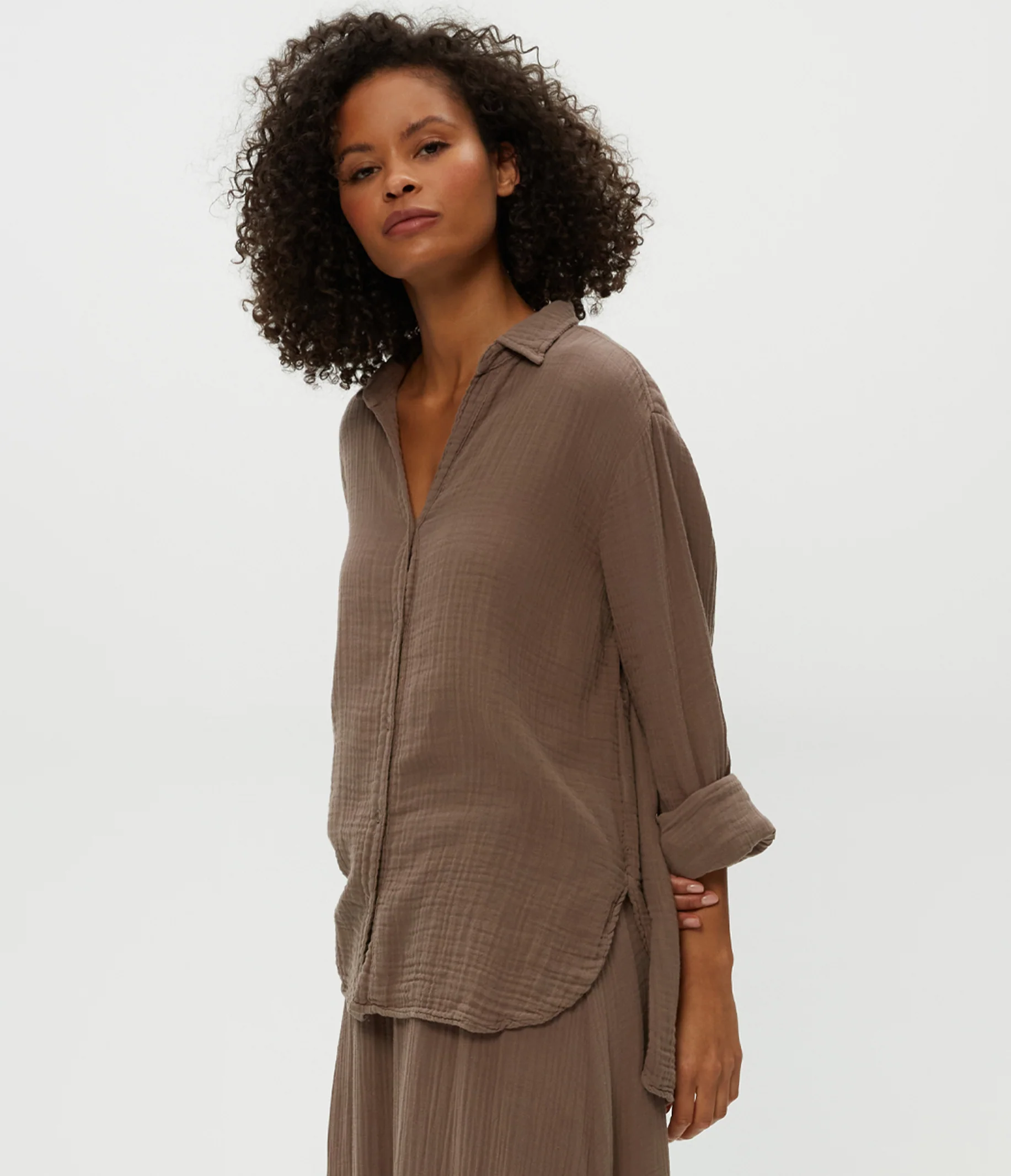 Leo Gauze Button Down Shirt - Image 40