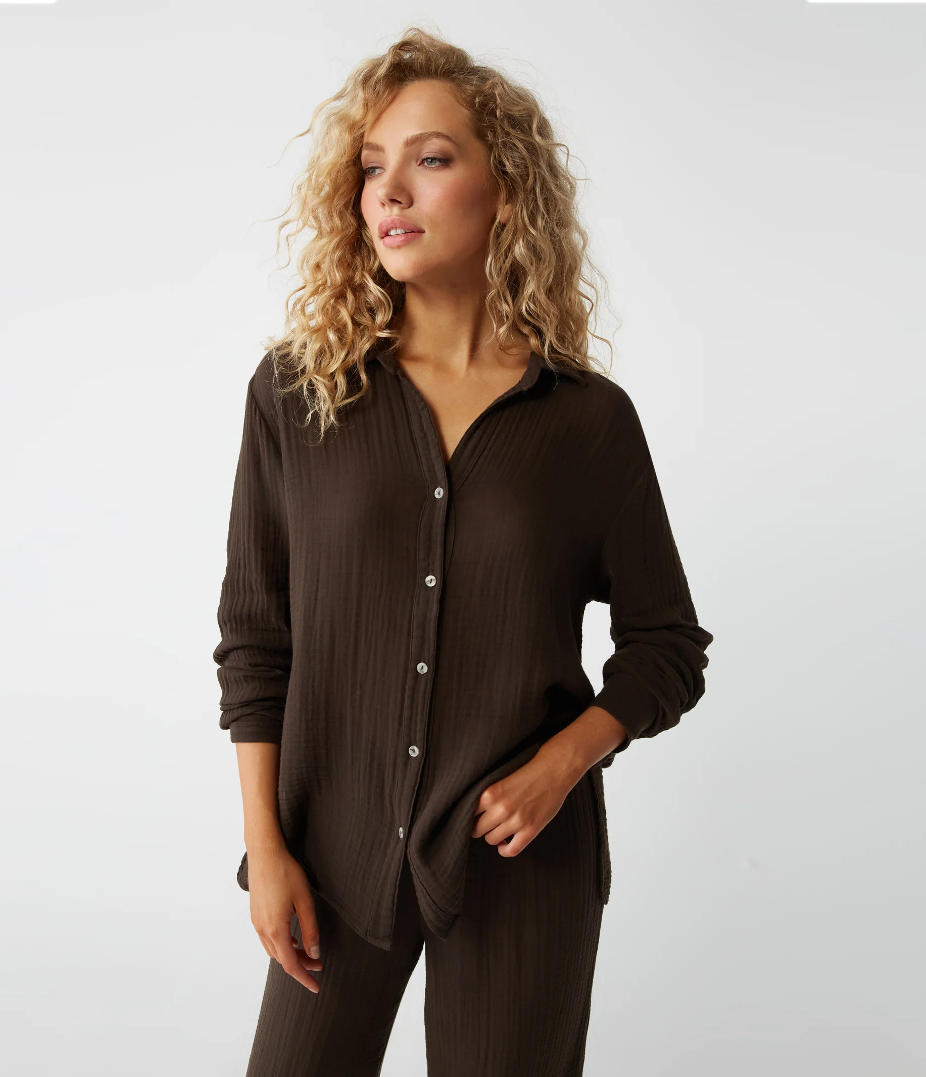 Leo Gauze Button Down Shirt - Image 42