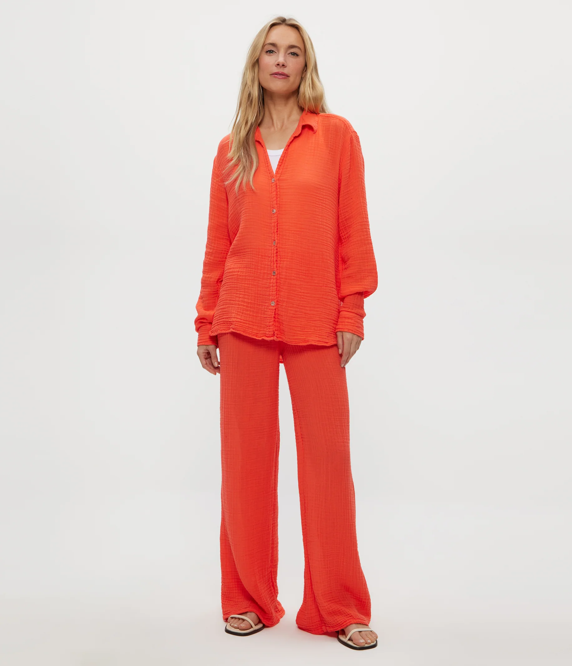 Leo Gauze Button Down Shirt - Image 47