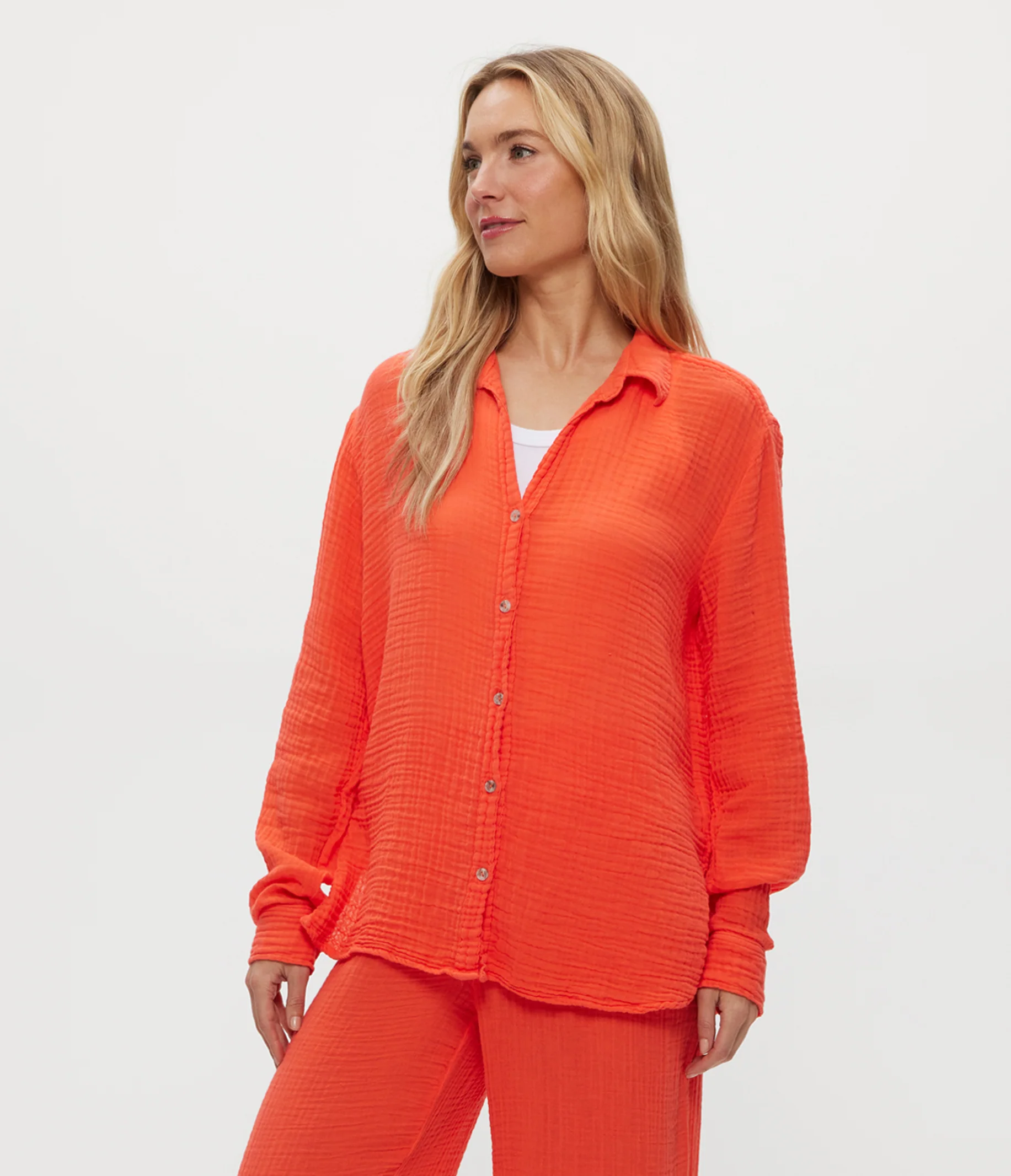 Leo Gauze Button Down Shirt - Image 48