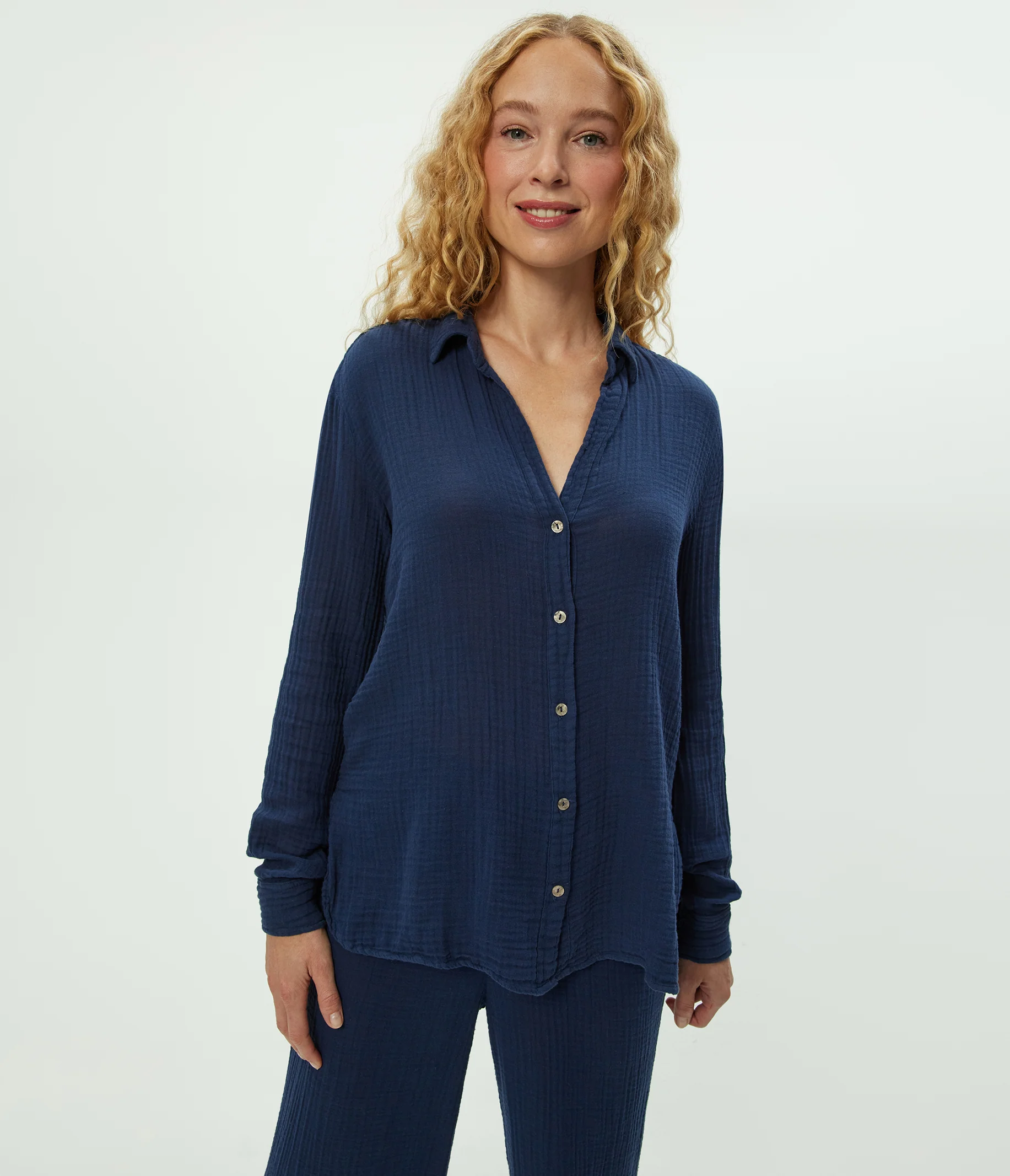 Leo Gauze Button Down Shirt - Image 5