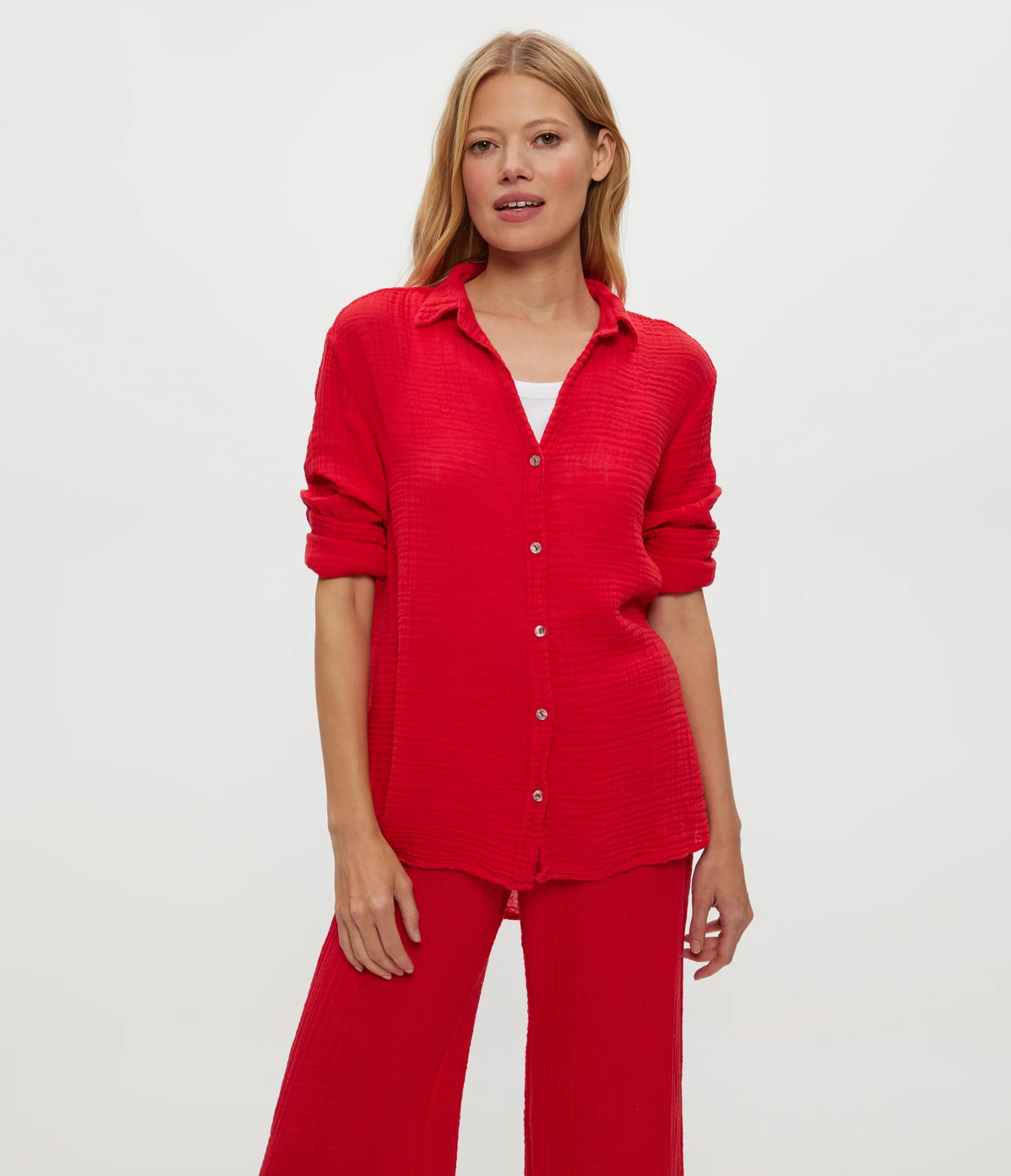 Leo Gauze Button Down Shirt - Image 50