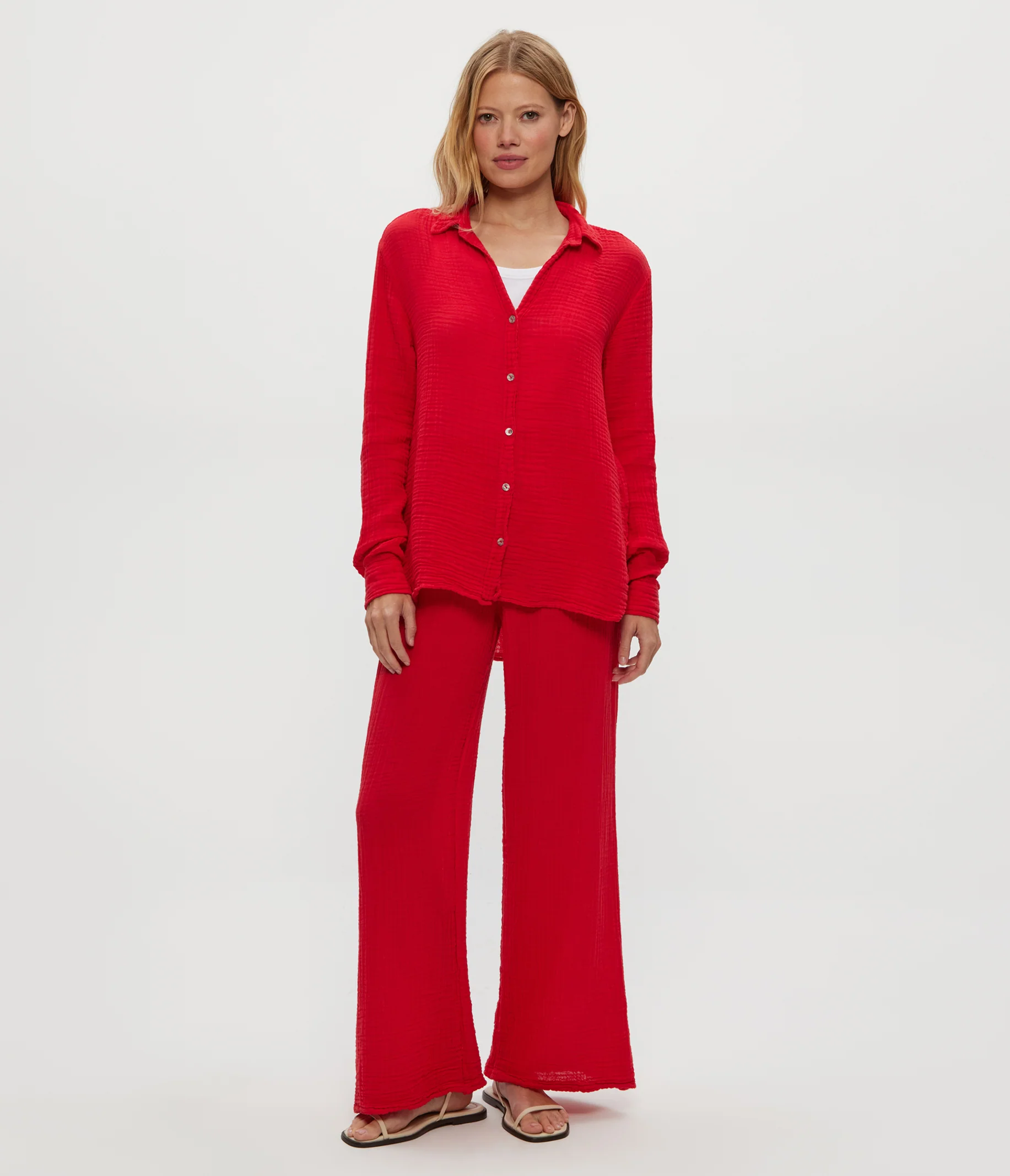 Leo Gauze Button Down Shirt - Image 51