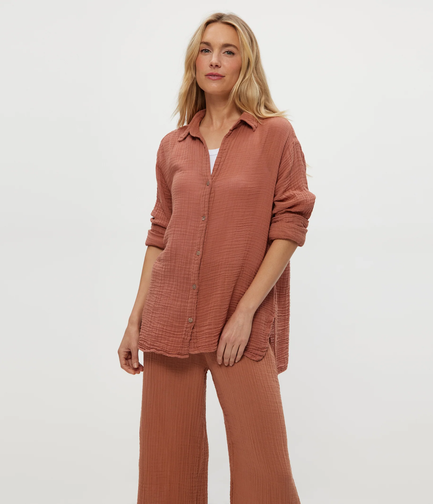 Leo Gauze Button Down Shirt - Image 54