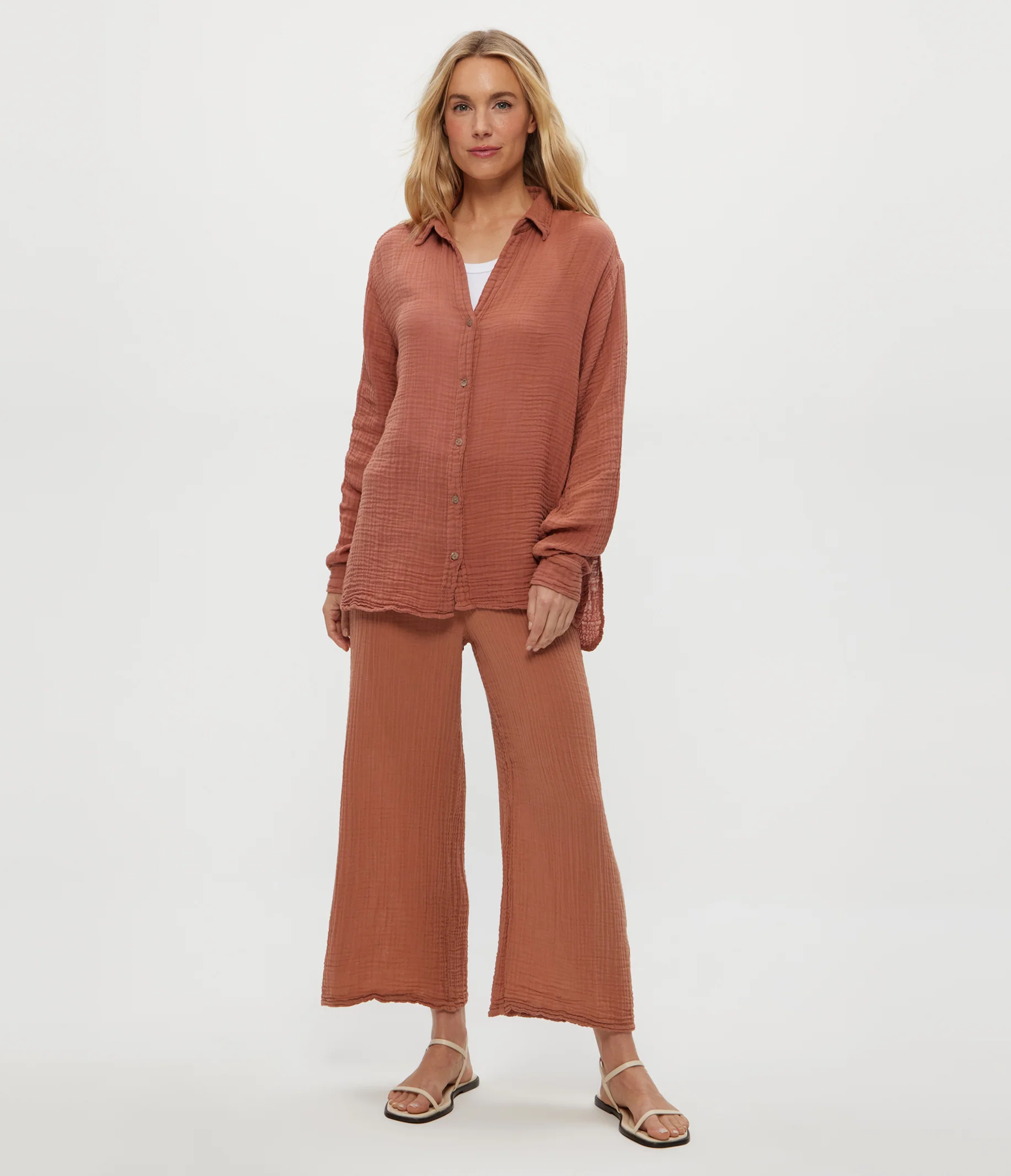 Leo Gauze Button Down Shirt - Image 55