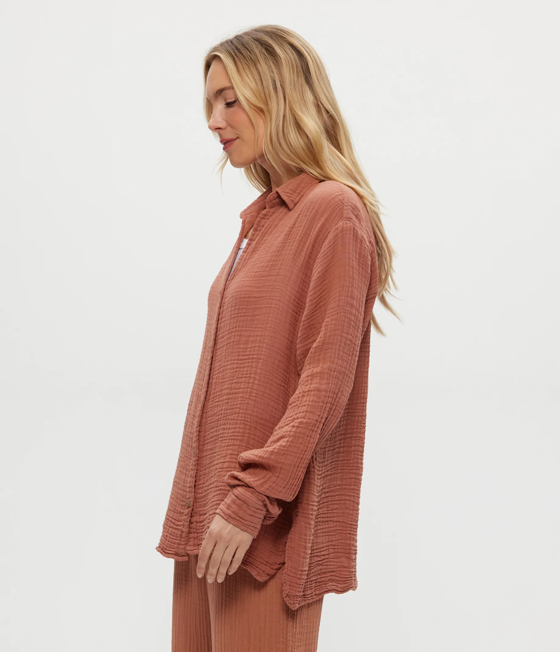 Leo Gauze Button Down Shirt - Image 56