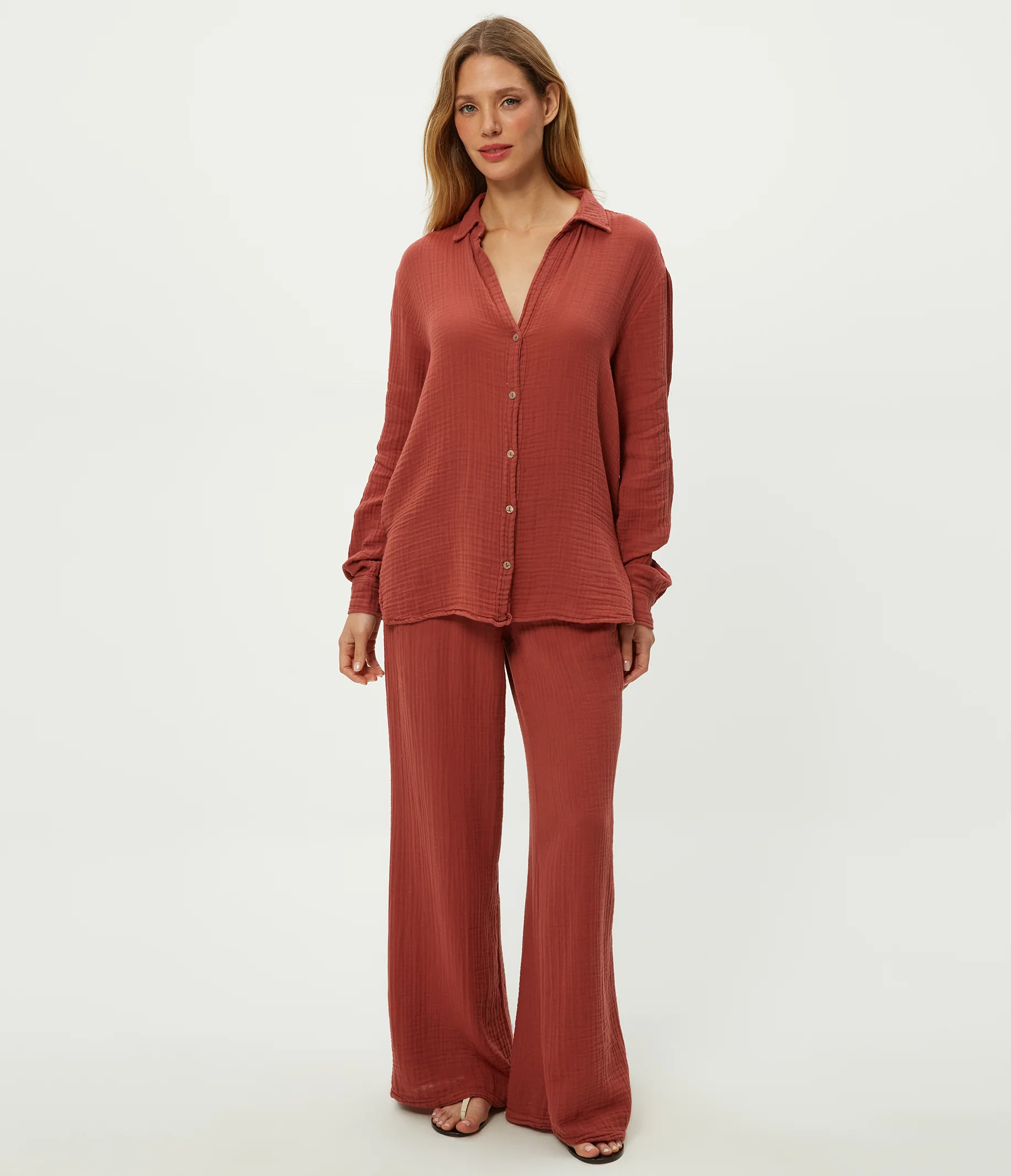 Leo Gauze Button Down Shirt - Image 59