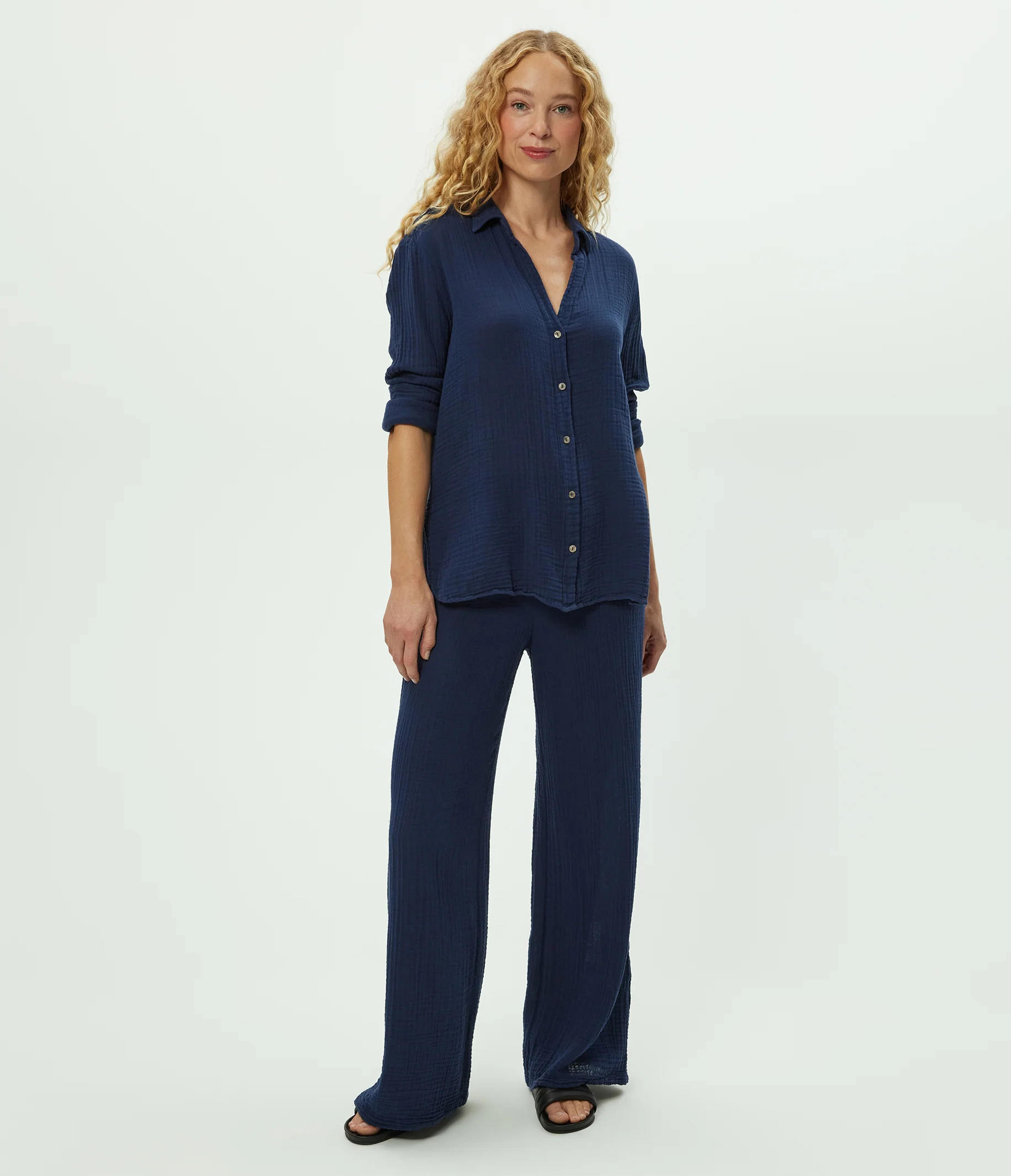 Leo Gauze Button Down Shirt - Image 6