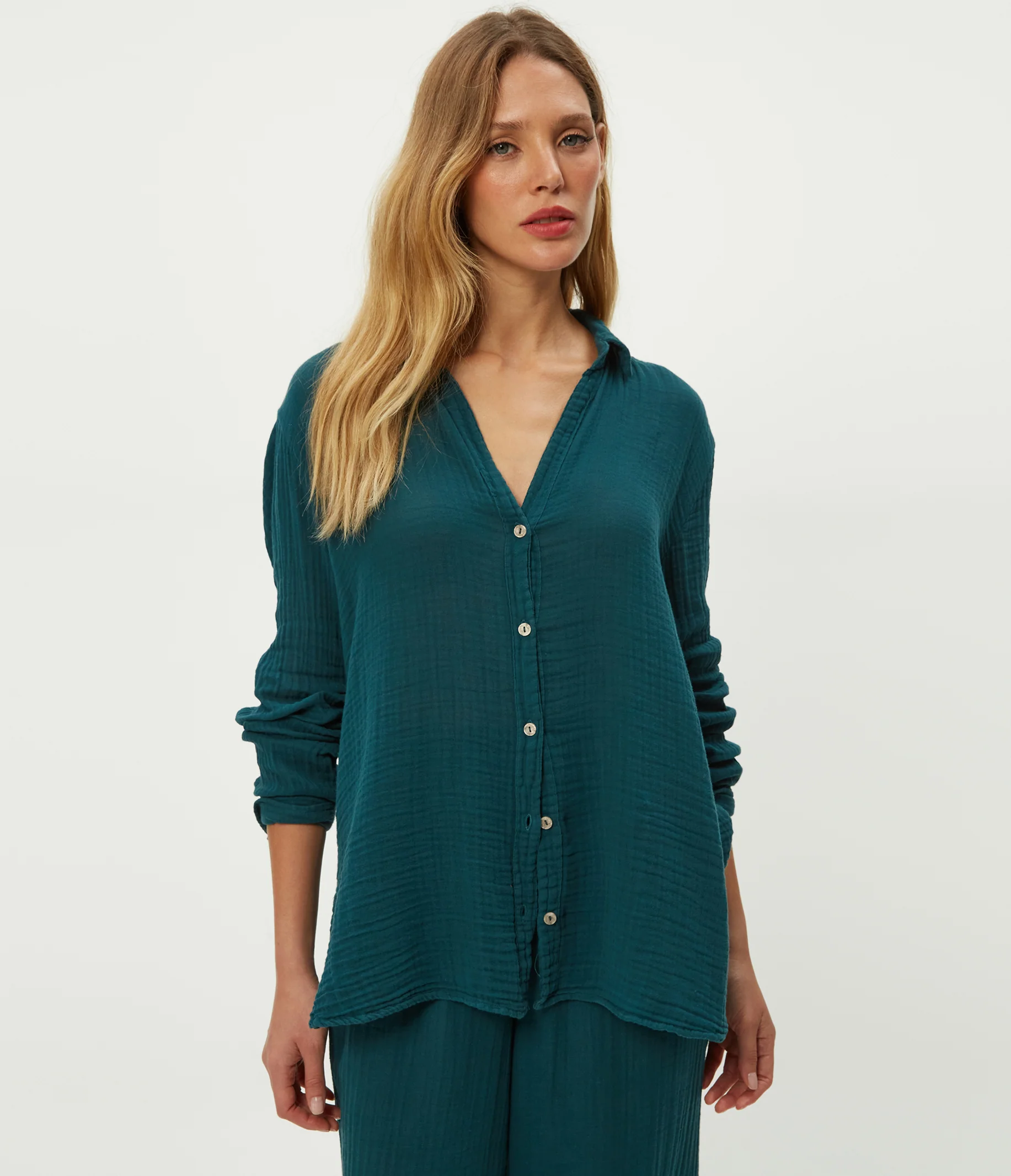 Leo Gauze Button Down Shirt - Image 62