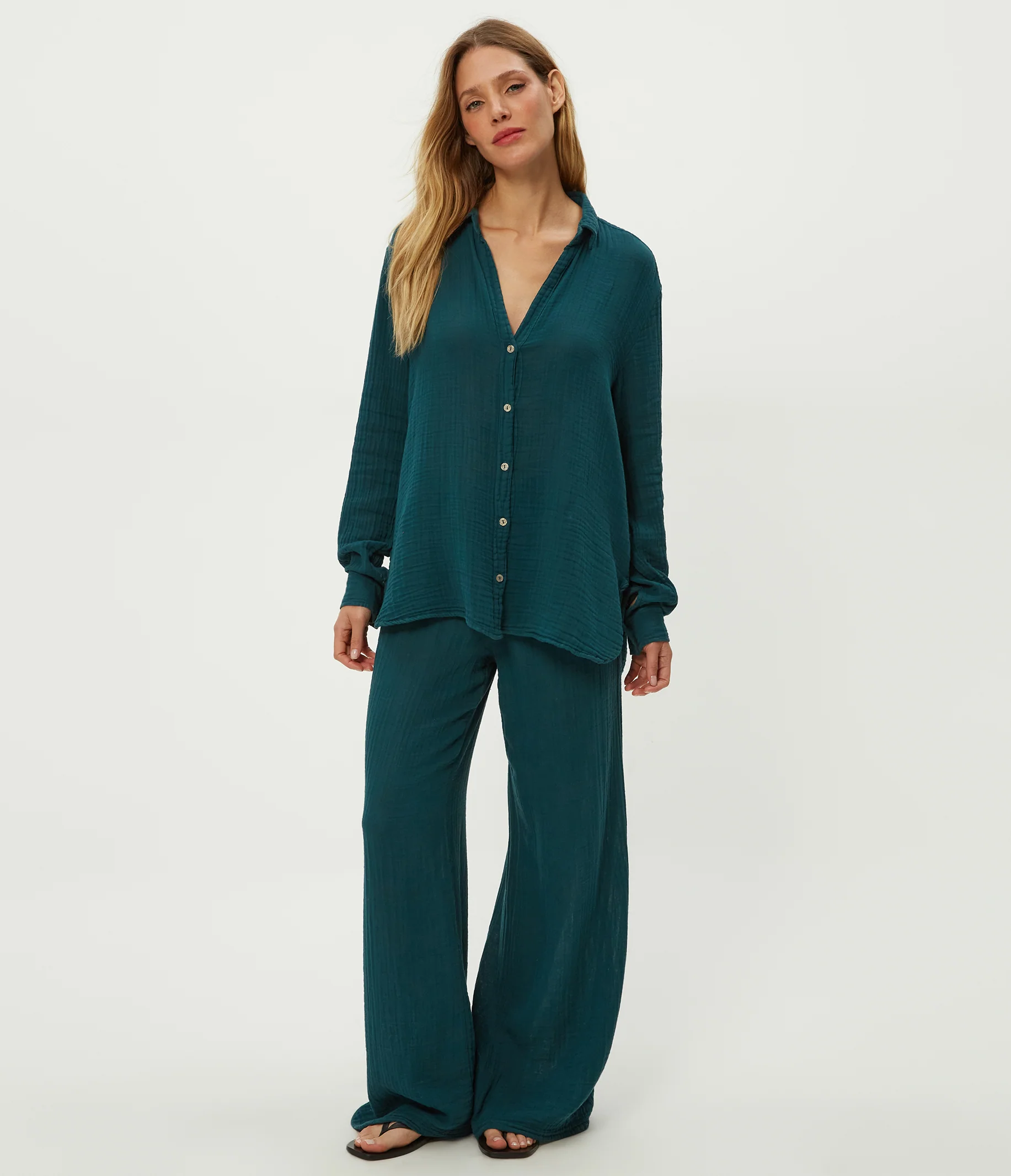 Leo Gauze Button Down Shirt - Image 63