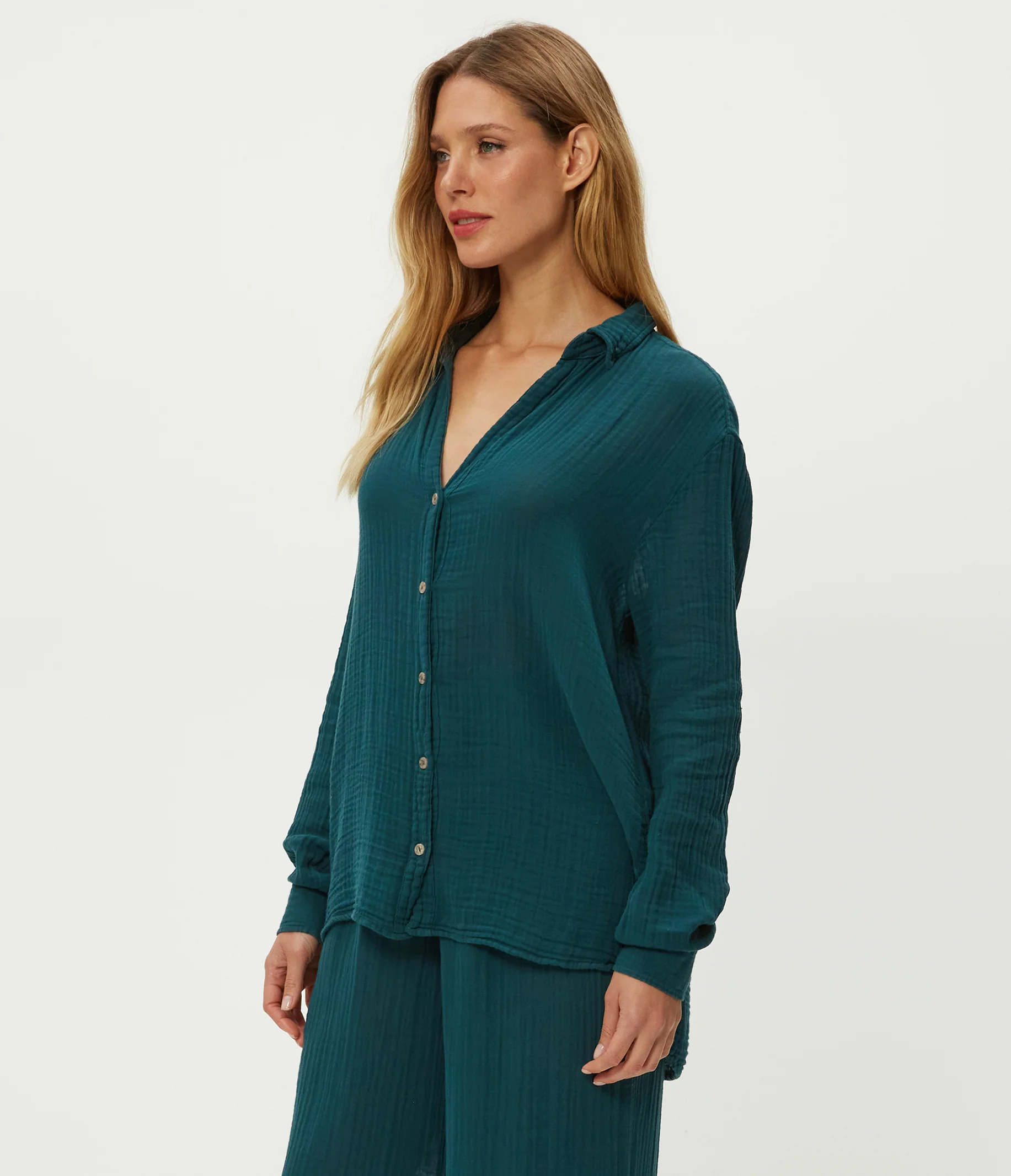 Leo Gauze Button Down Shirt - Image 64