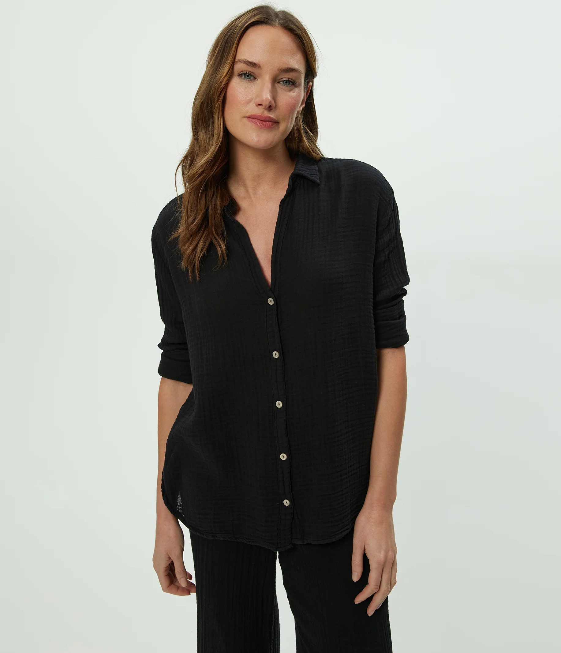 Leo Gauze Button Down Shirt - Image 67