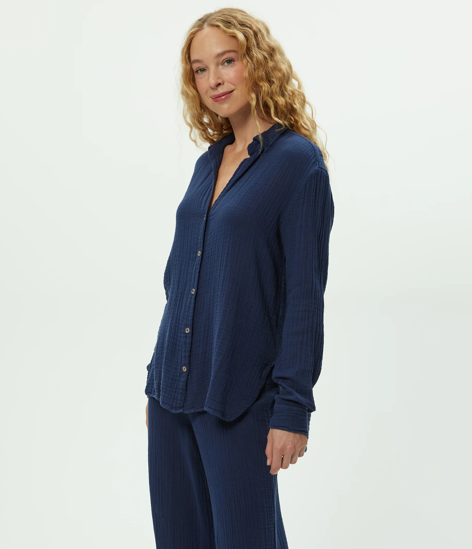 Leo Gauze Button Down Shirt - Image 7