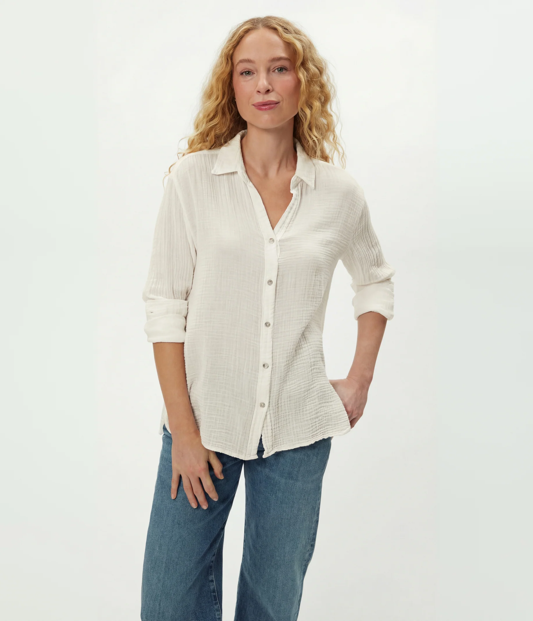 Leo Gauze Button Down Shirt - Image 81