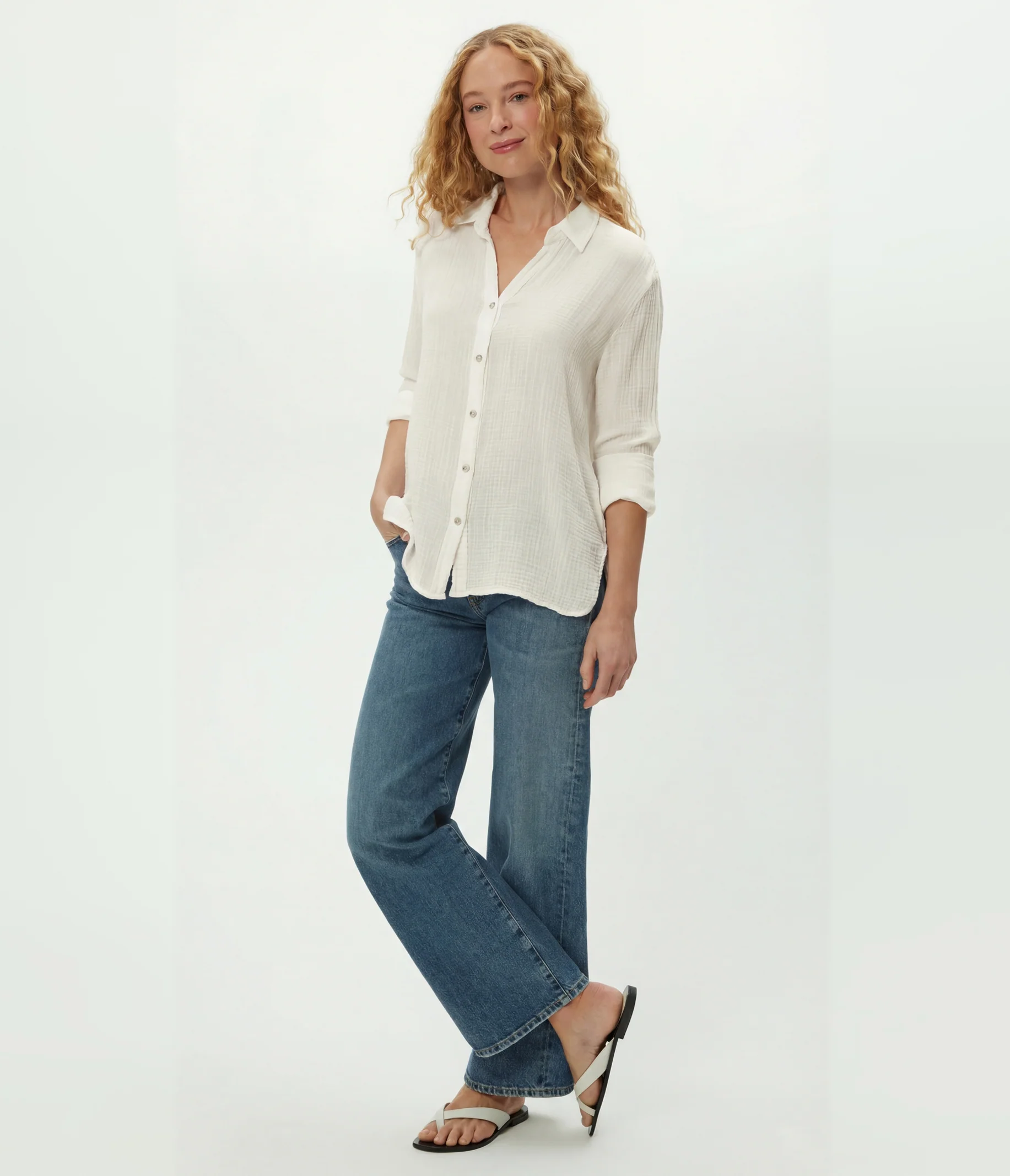Leo Gauze Button Down Shirt - Image 82
