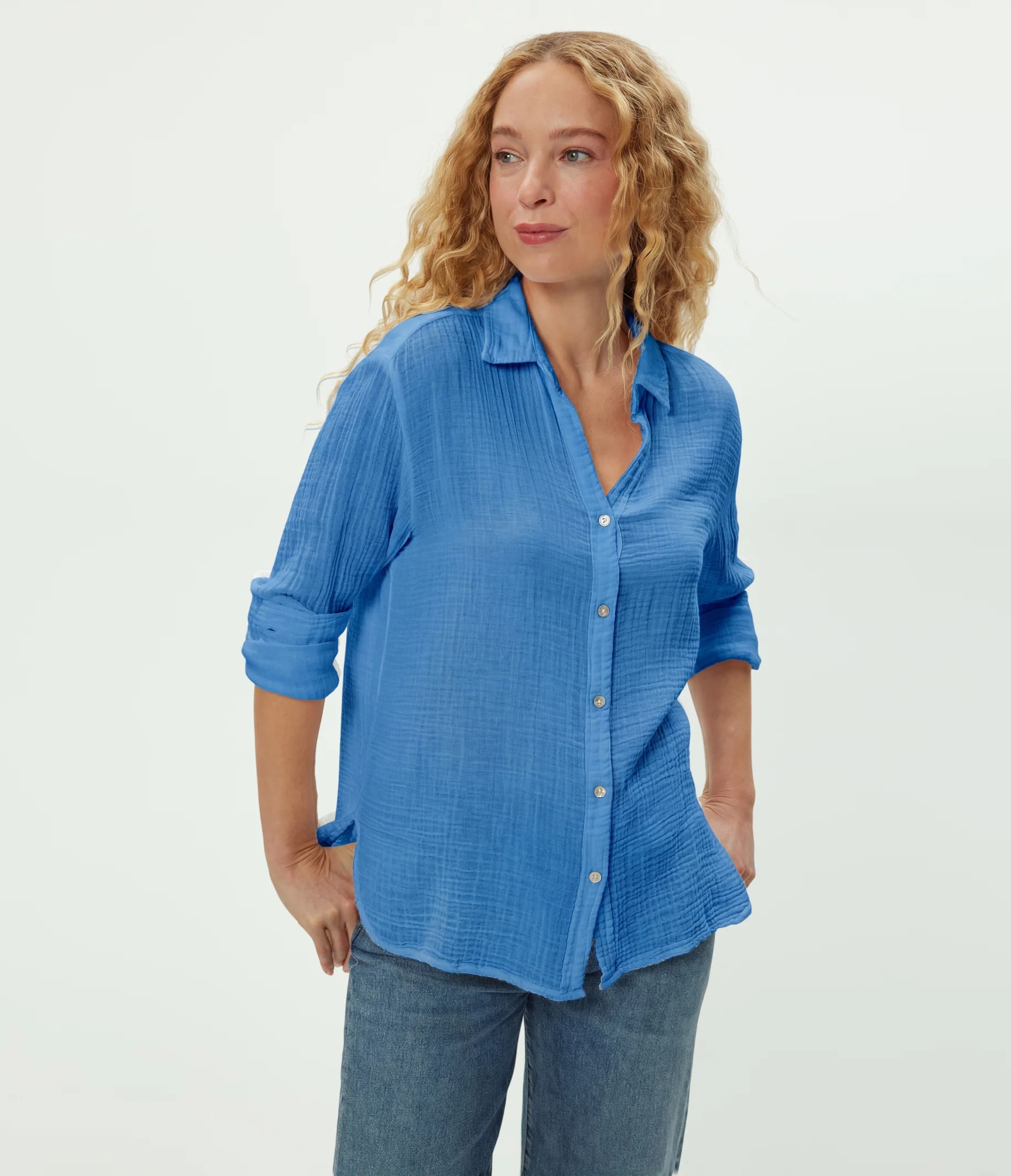 Leo Gauze Button Down Shirt - Image 84