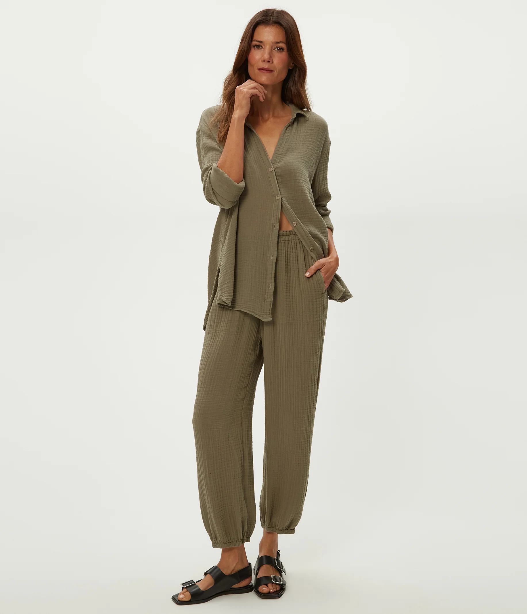 Leo Gauze Button Down Shirt - Image 9