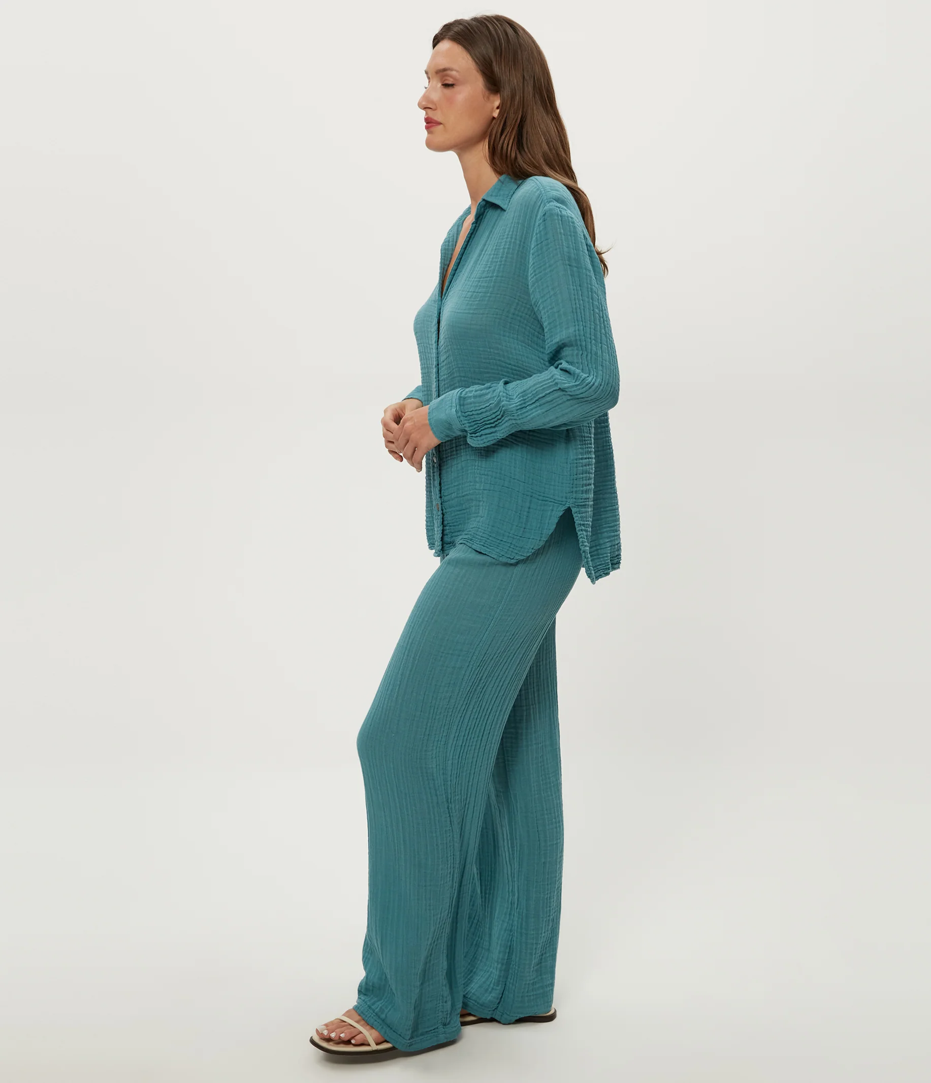 Leo Gauze Button Down Shirt - Image 76