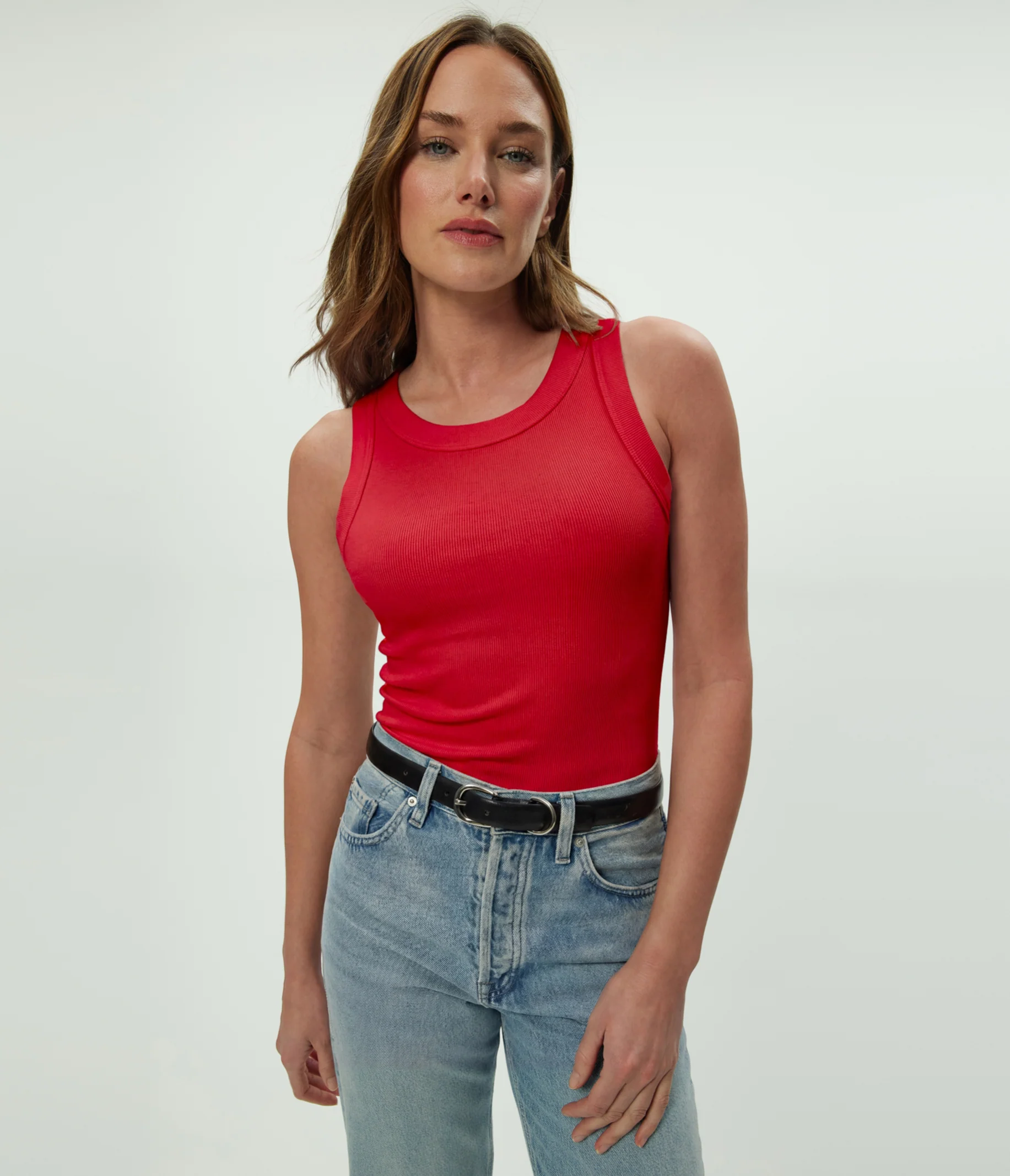 Halley Ribbed Tank with Ruching - Image 100