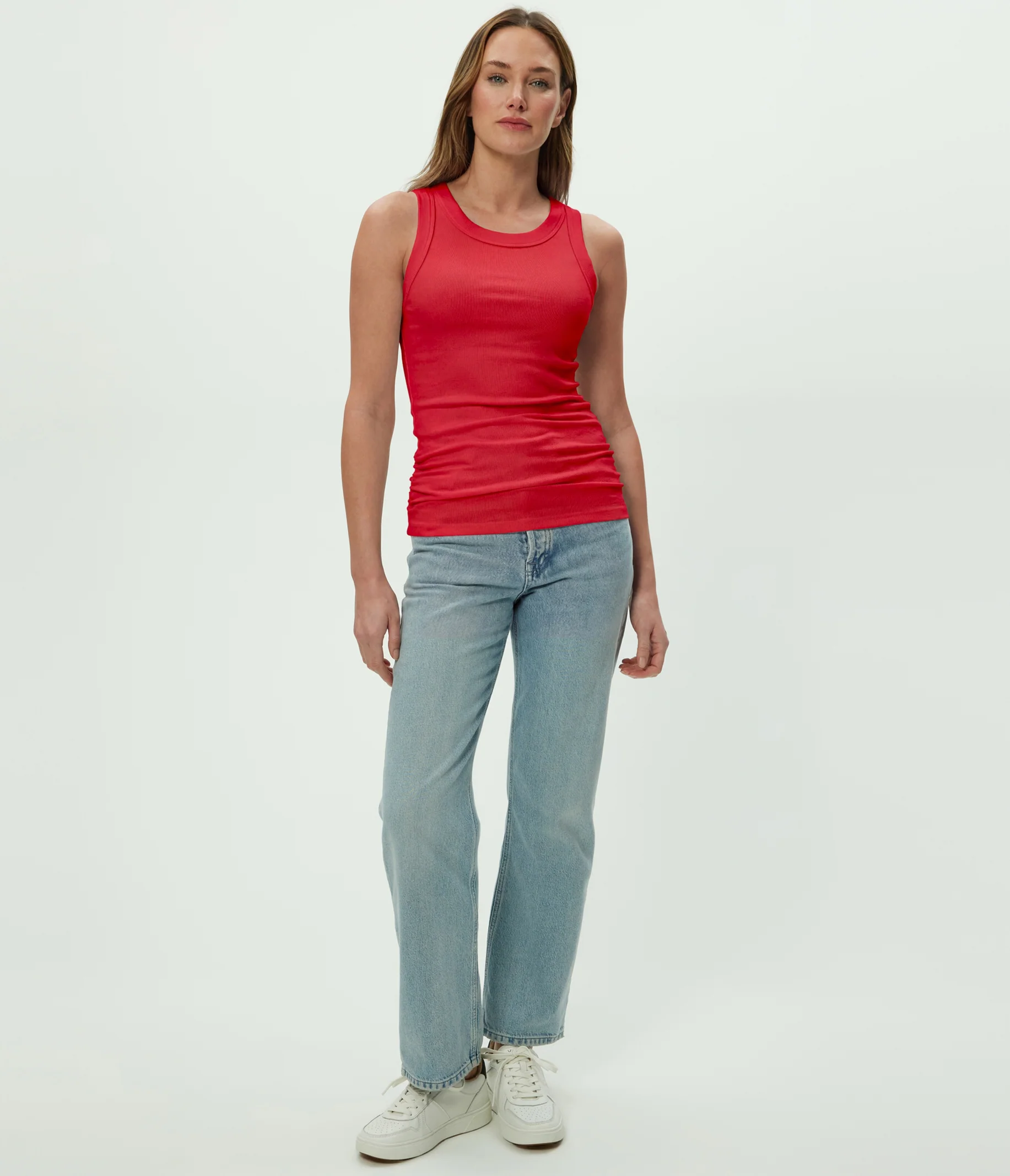 Halley Ribbed Tank with Ruching - Image 101