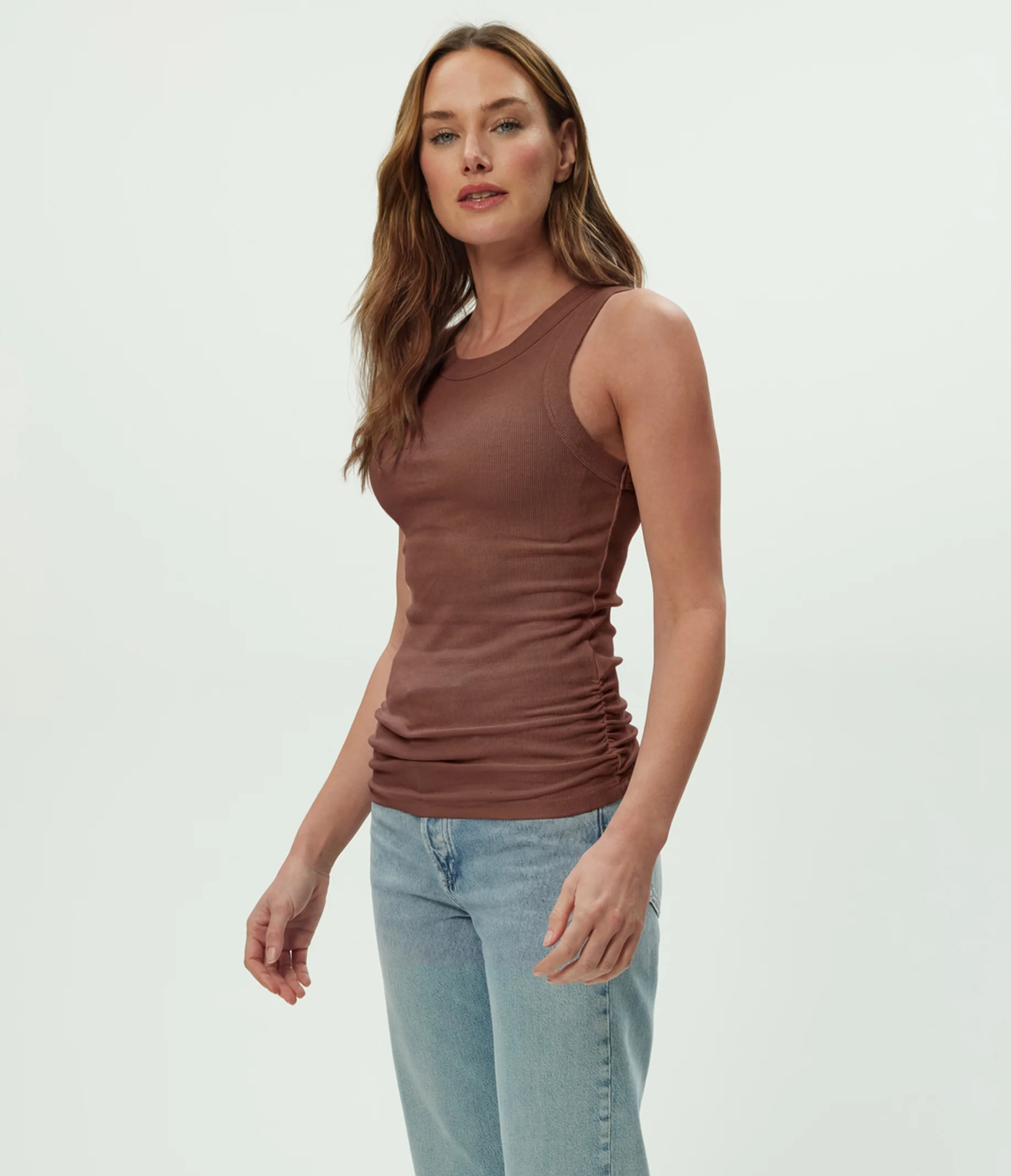 Halley Ribbed Tank with Ruching - Image 106