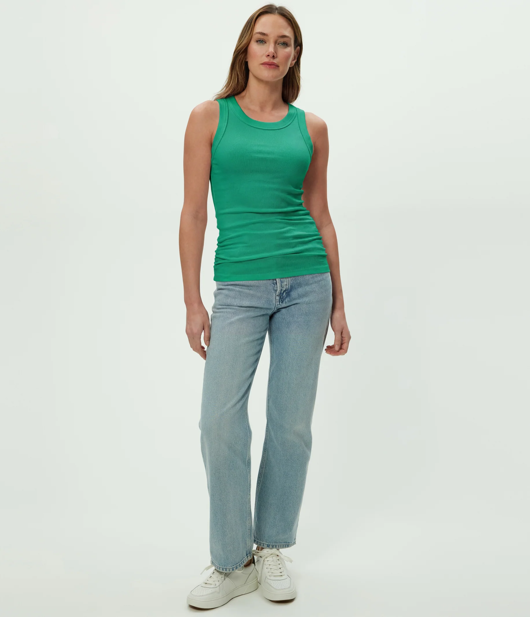 Halley Ribbed Tank with Ruching - Image 109