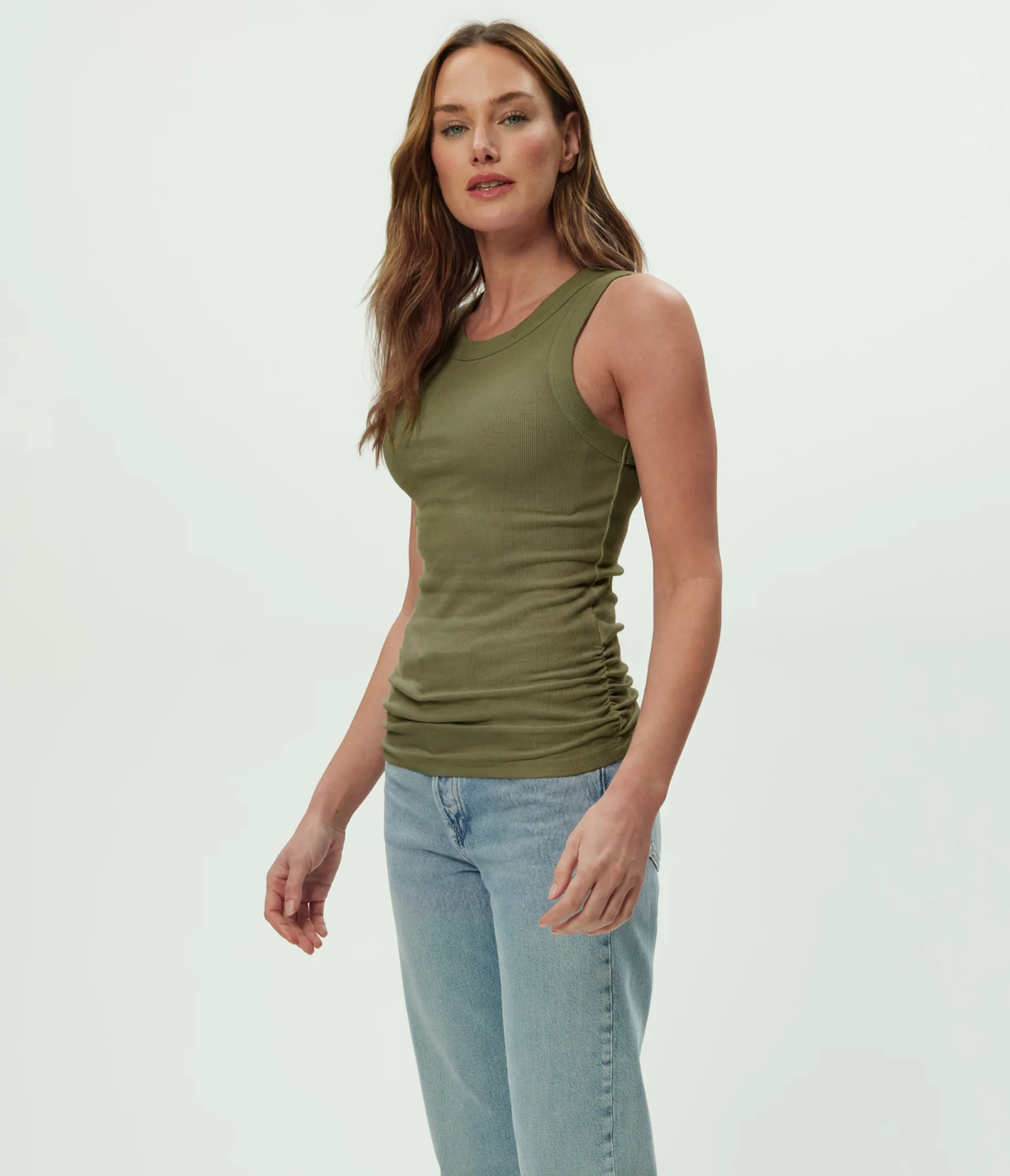 Halley Ribbed Tank with Ruching - Image 114