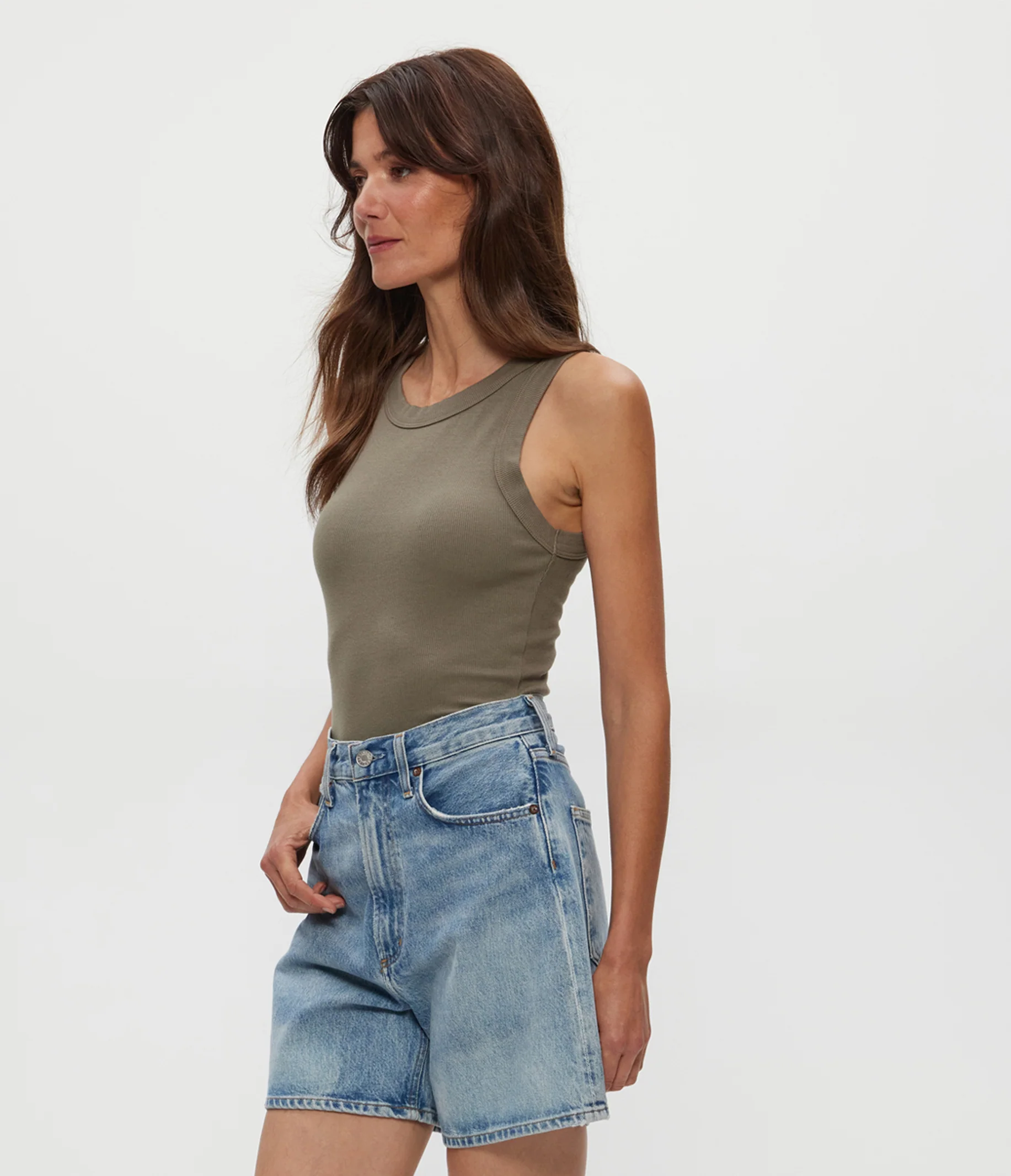 Halley Ribbed Tank with Ruching - Image 20