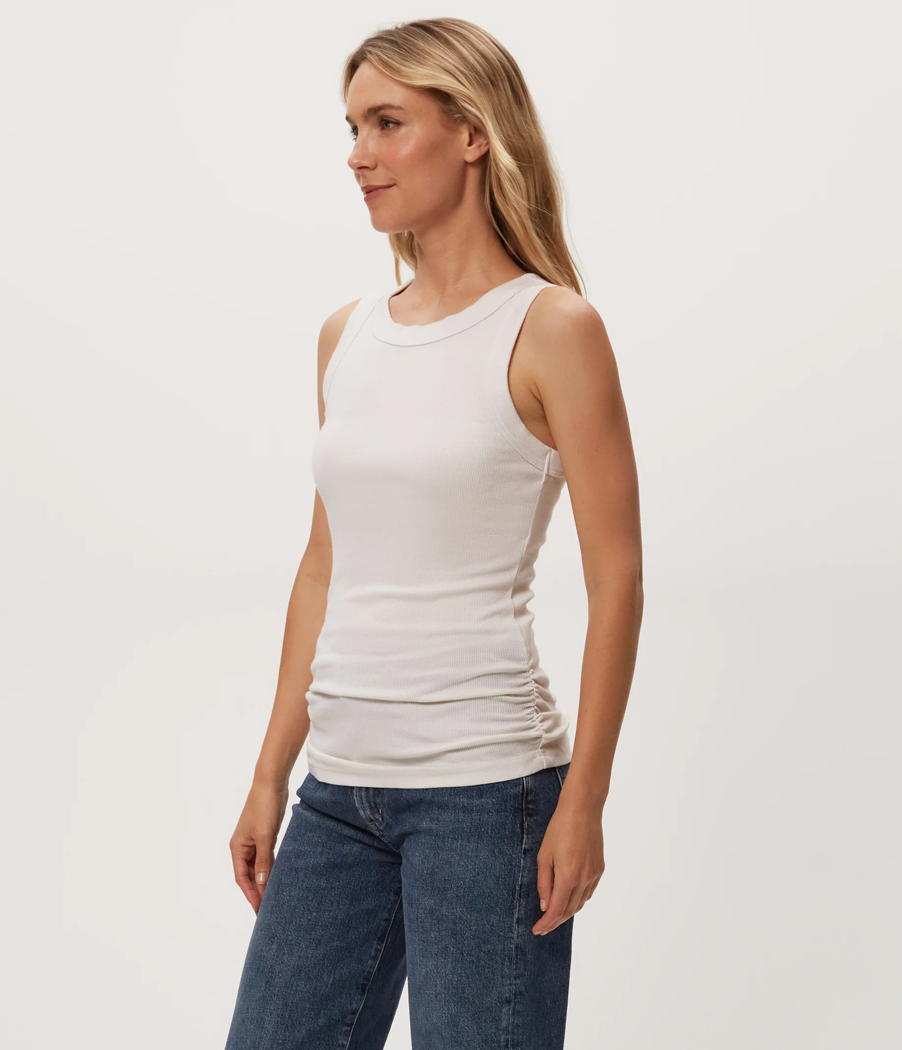Halley Ribbed Tank with Ruching - Image 23