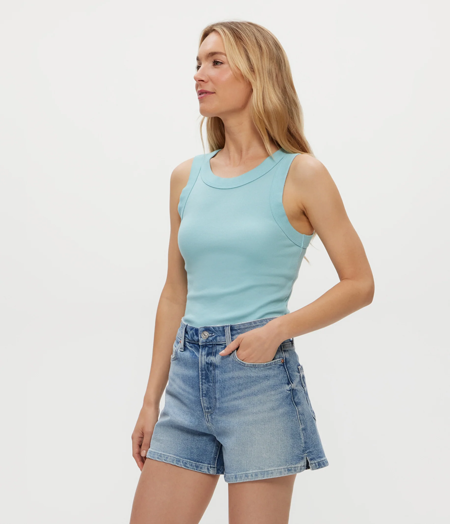 Halley Ribbed Tank with Ruching - Image 29