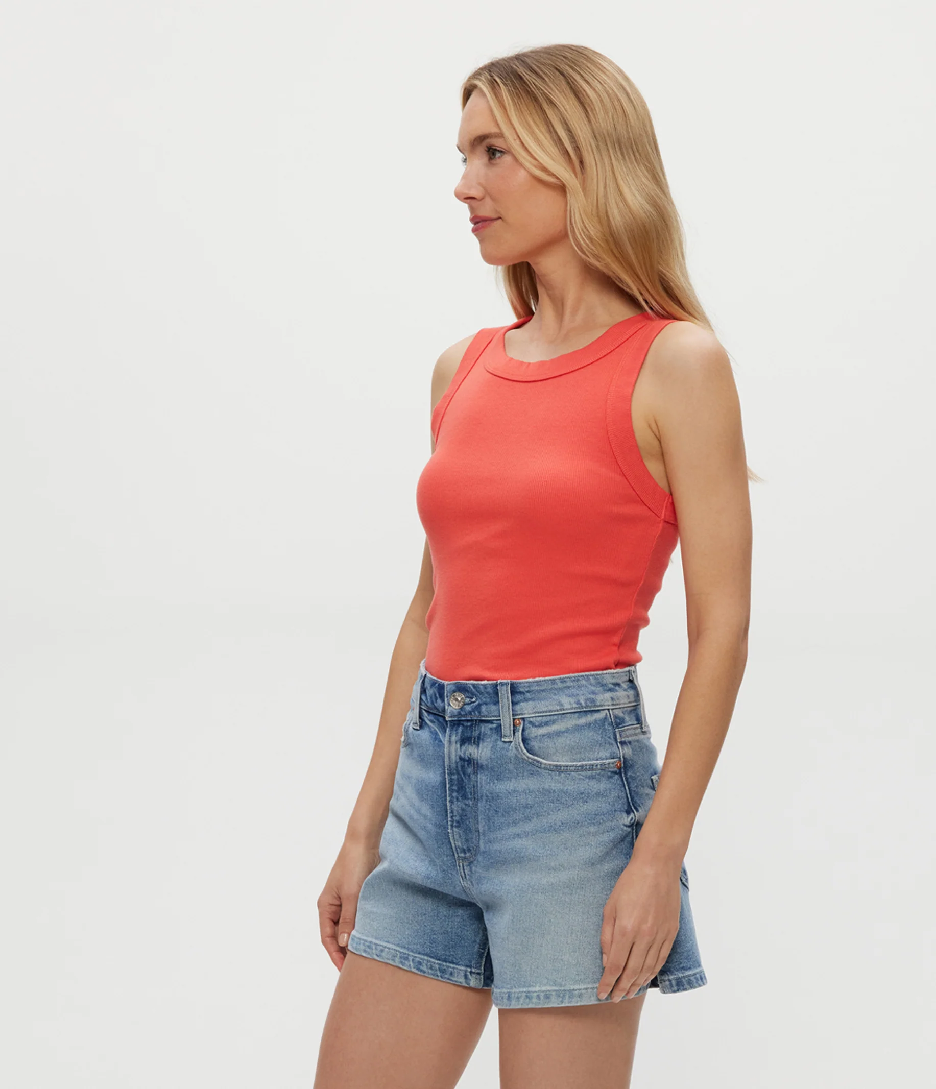 Halley Ribbed Tank with Ruching - Image 37