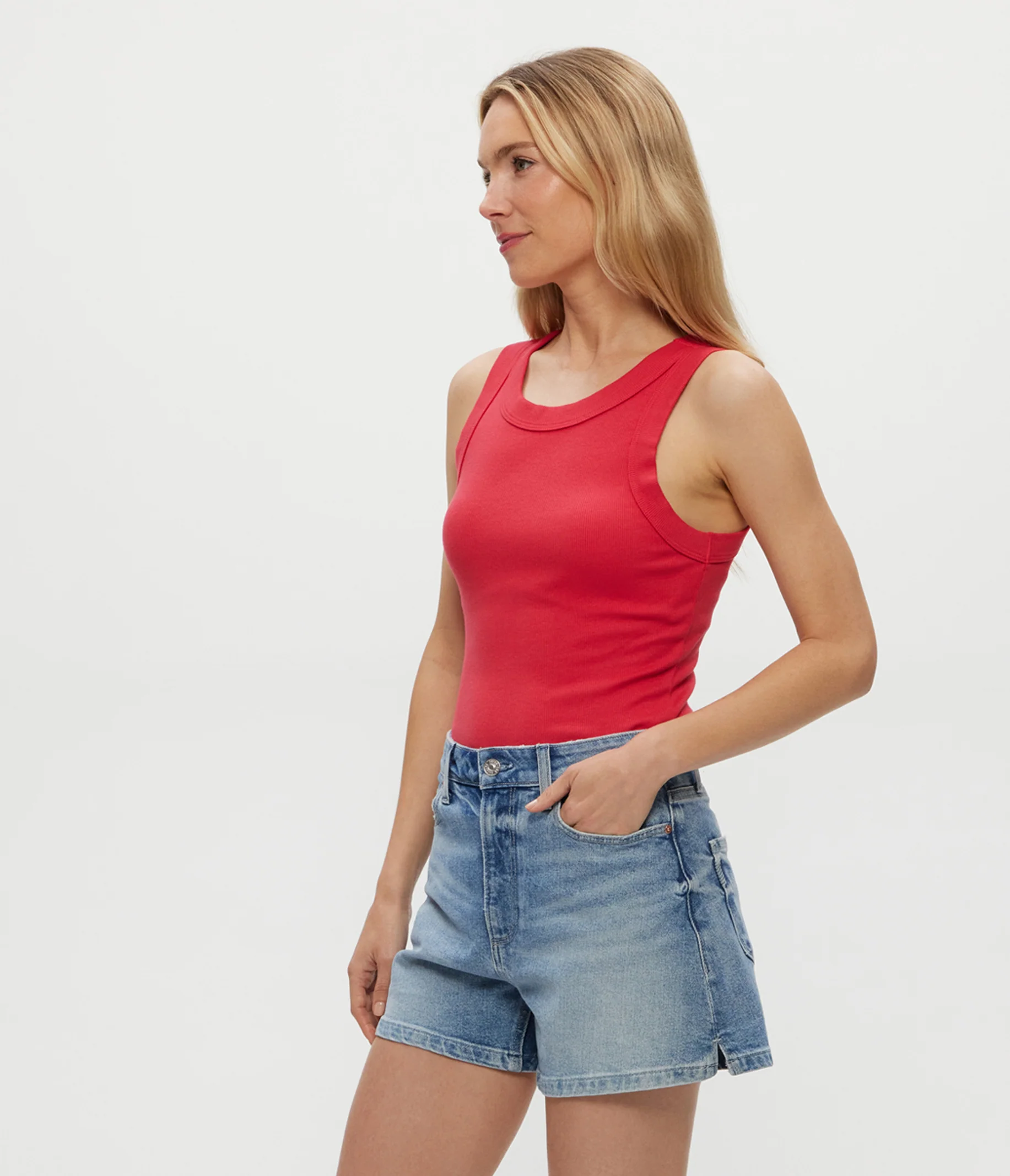 Halley Ribbed Tank with Ruching - Image 41