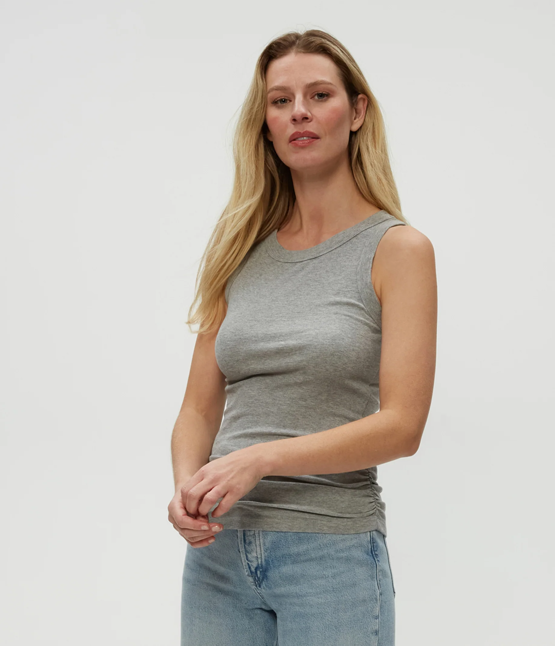 Halley Ribbed Tank with Ruching - Image 53