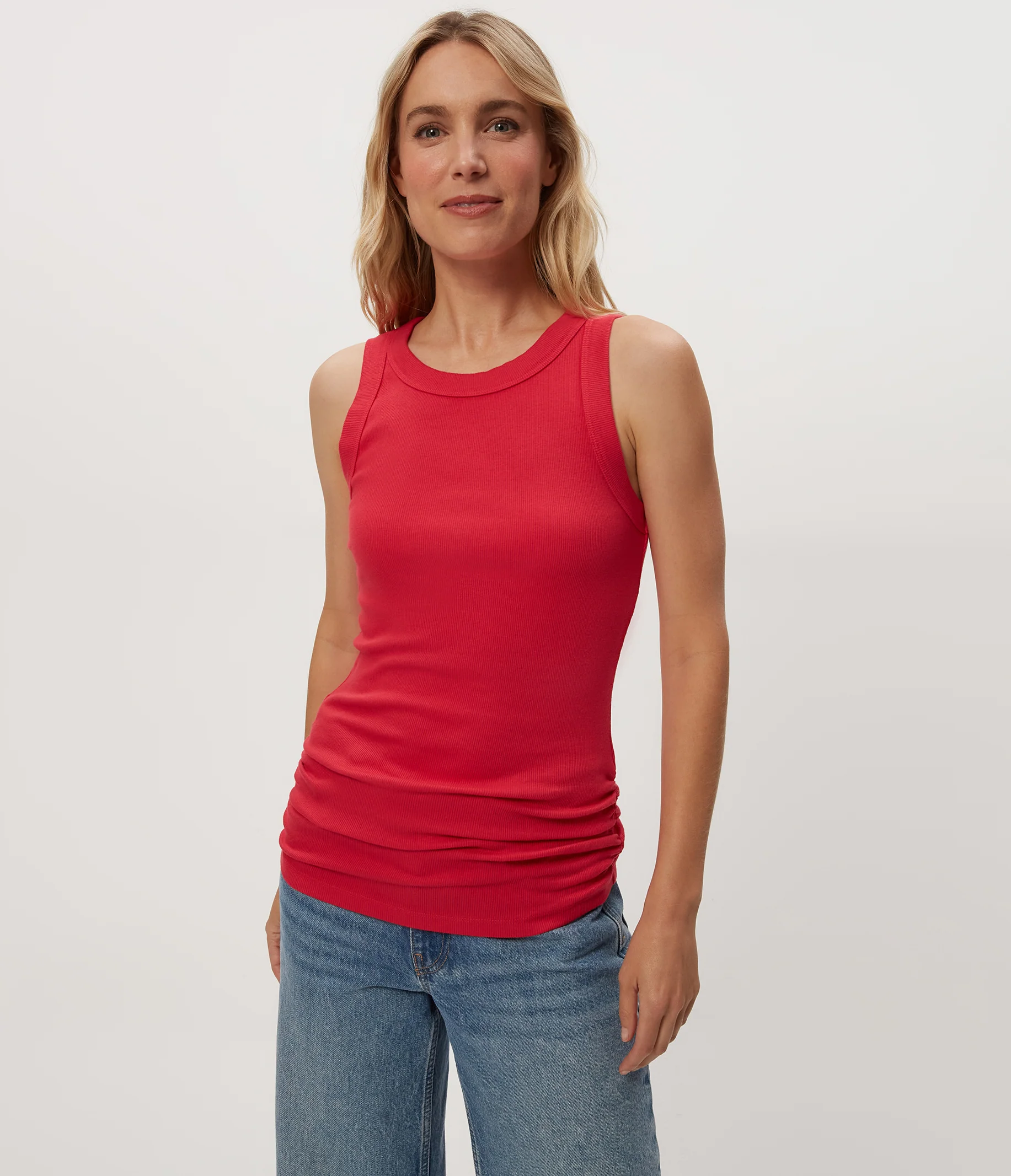 Halley Ribbed Tank with Ruching - Image 60