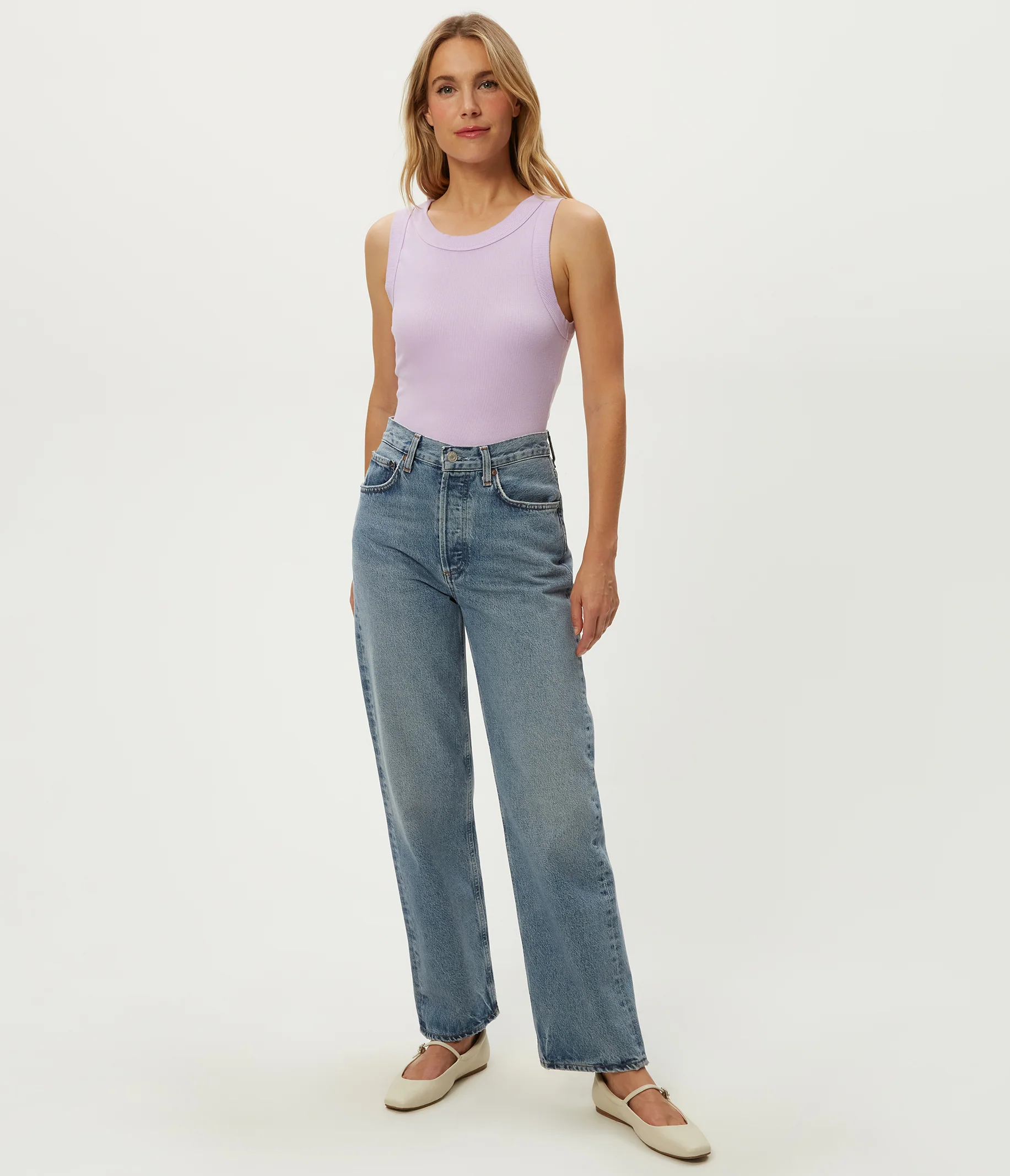 Halley Ribbed Tank with Ruching - Image 77